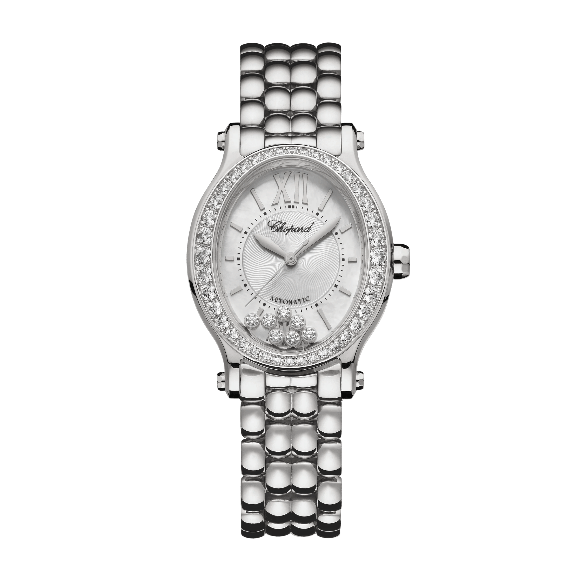 Chopard Happy Sport Steel Diamond Silver Dial 25mm 278620-3002