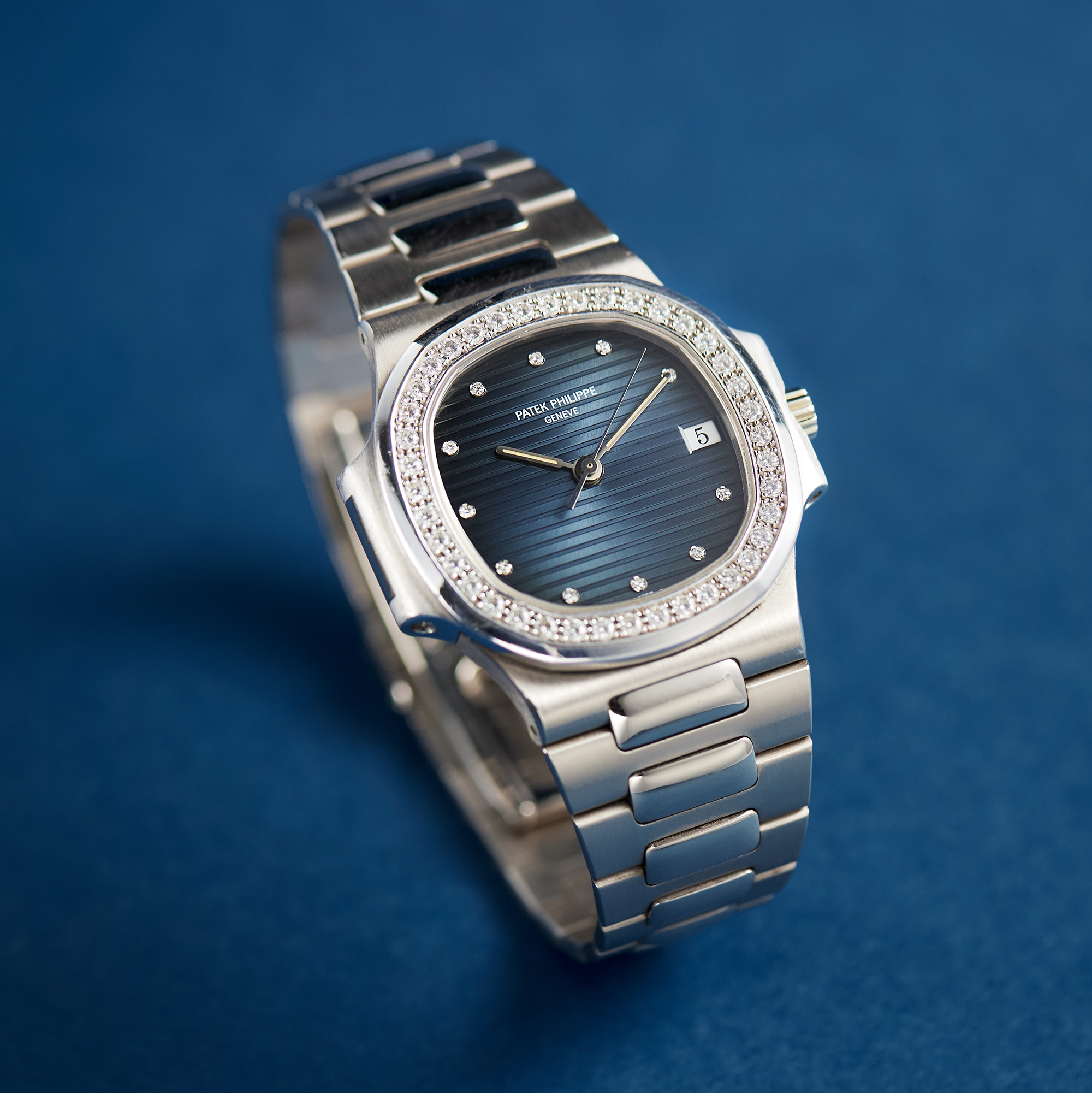Vintage Nautilus White Gold Diamond Blue Dial 37mm Product Image