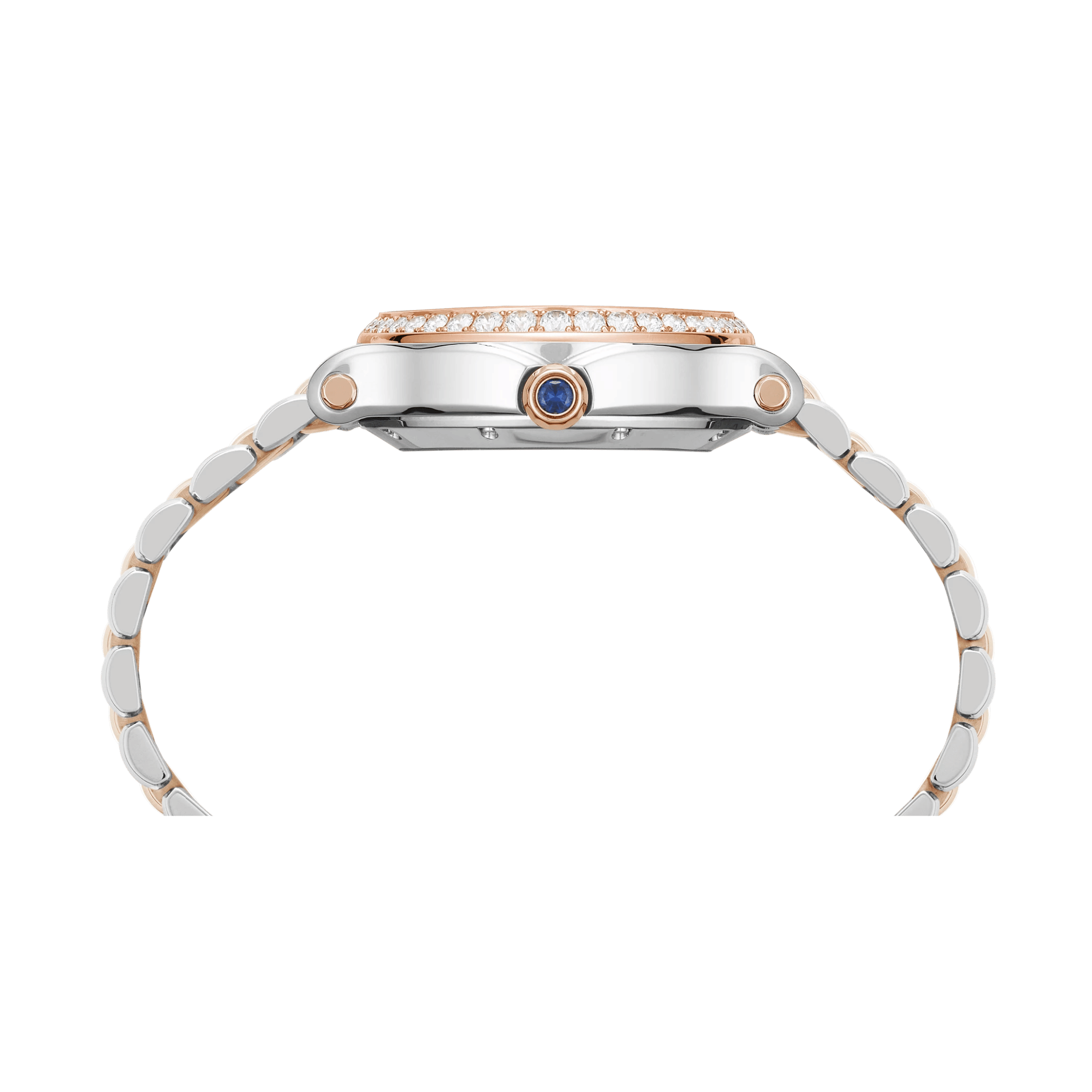 Happy Sport Rose Gold & Steel Diamond Silver Dial 29mm Product Image 3