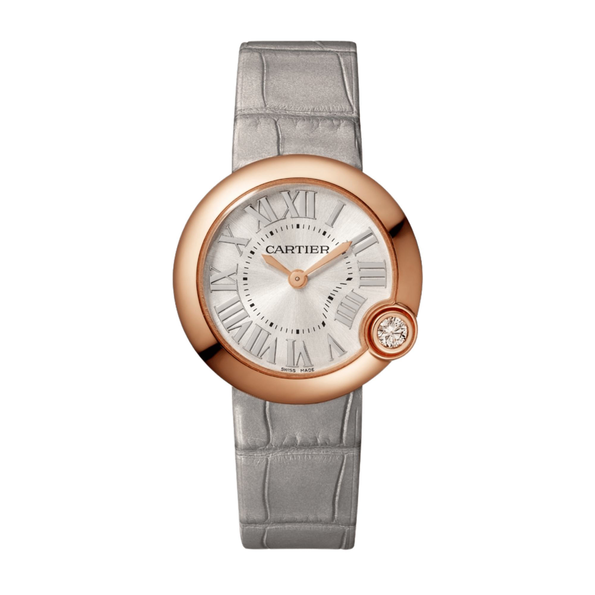 Ballon Blanc de Cartier Rose Gold Silver Dial 30mm Product Image