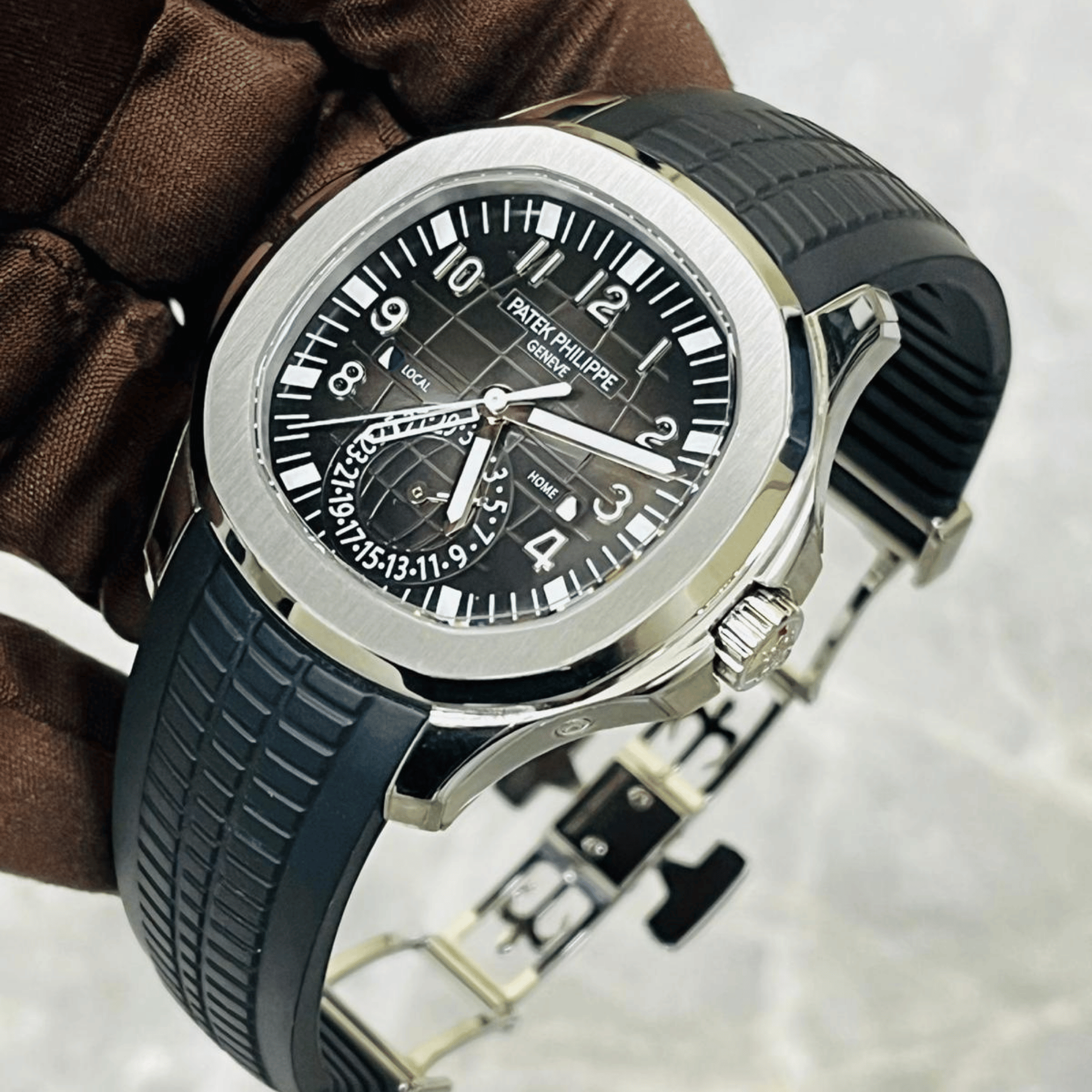 Aquanaut Travel Time Steel Black Dial 40mm Product Image 2