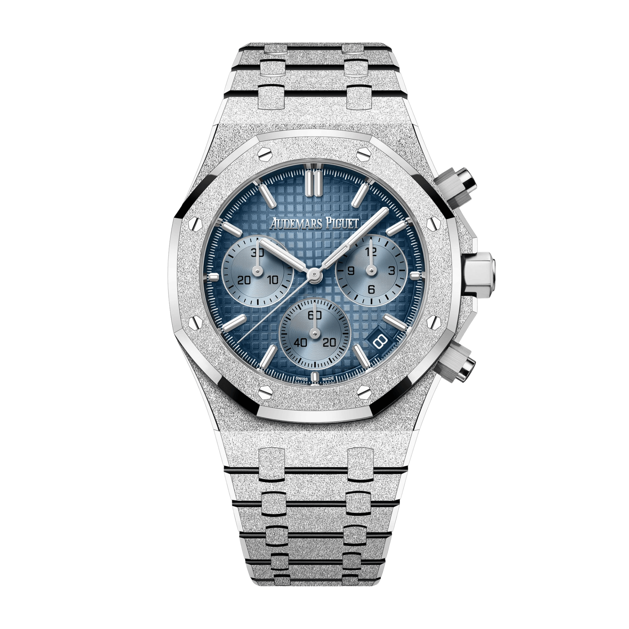 Royal Oak Chronograph Frosted White Gold Blue Dial 41mm Product Image