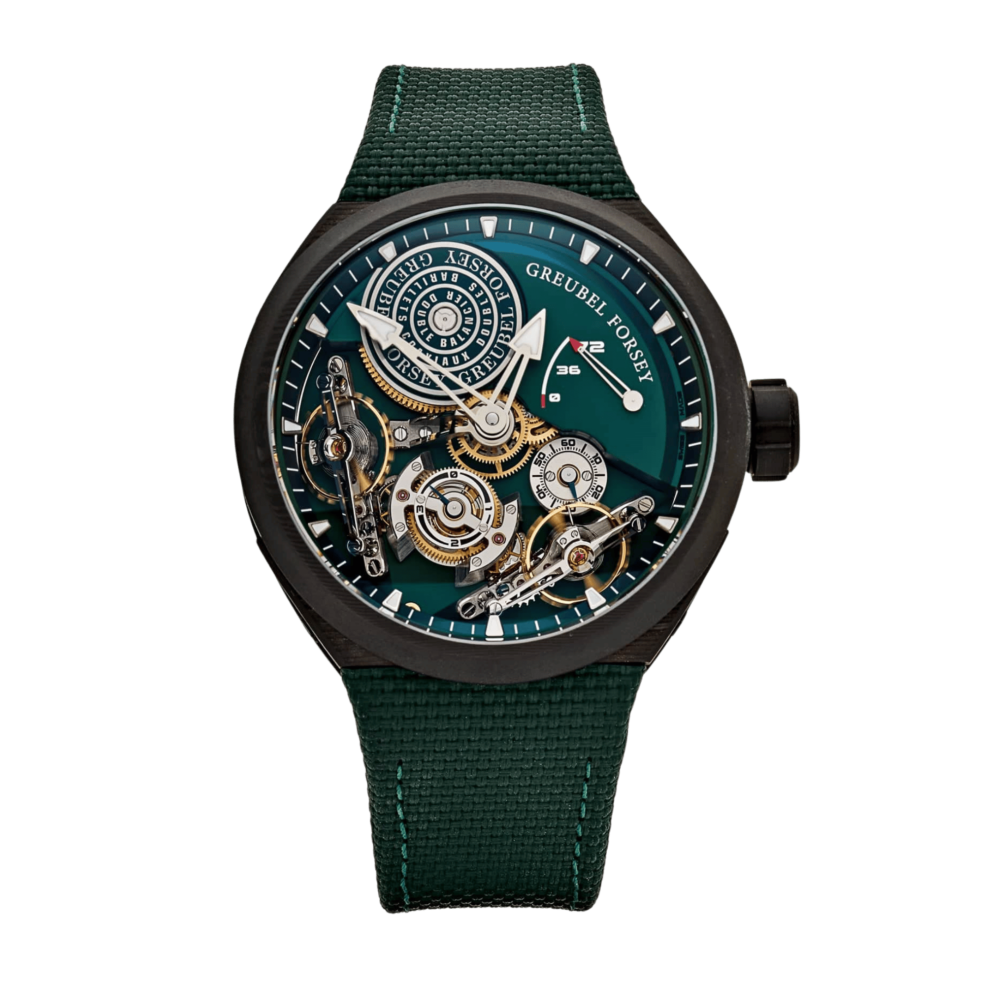 Double Balancier Convexe Limited Edition Carbon Green Dial 42mm Product Image
