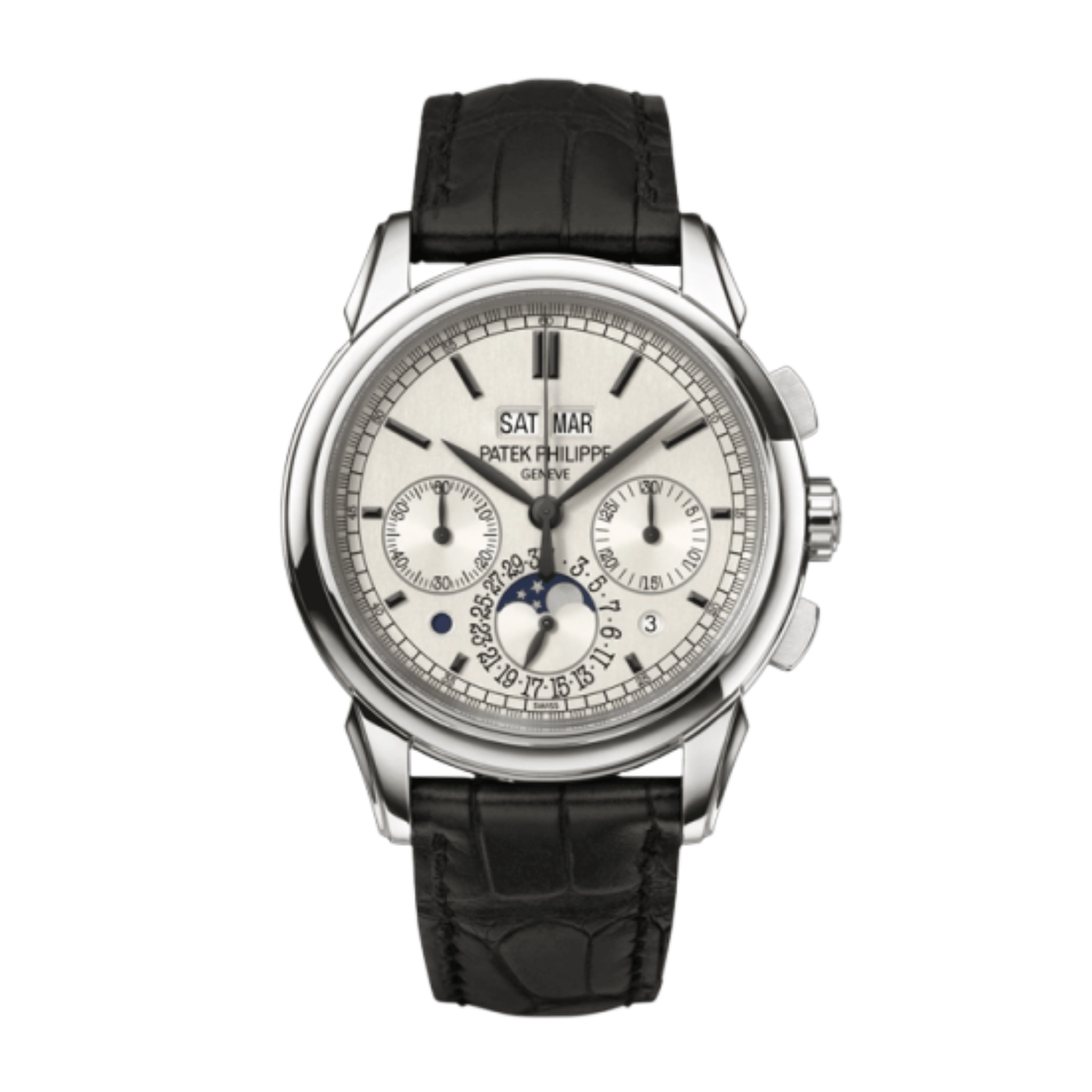 Perpetual Calendar Chronograph White Gold Silver Dial 41mm Product Image