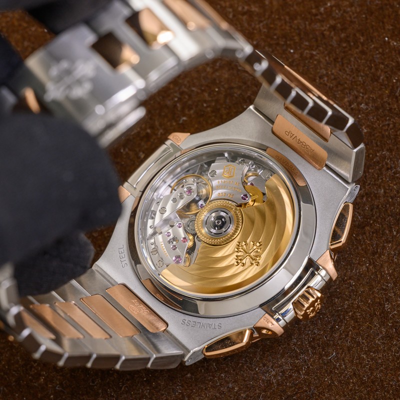 Nautilus Chronograph Rose Gold & Steel Blue Dial 40mm Product Image 6