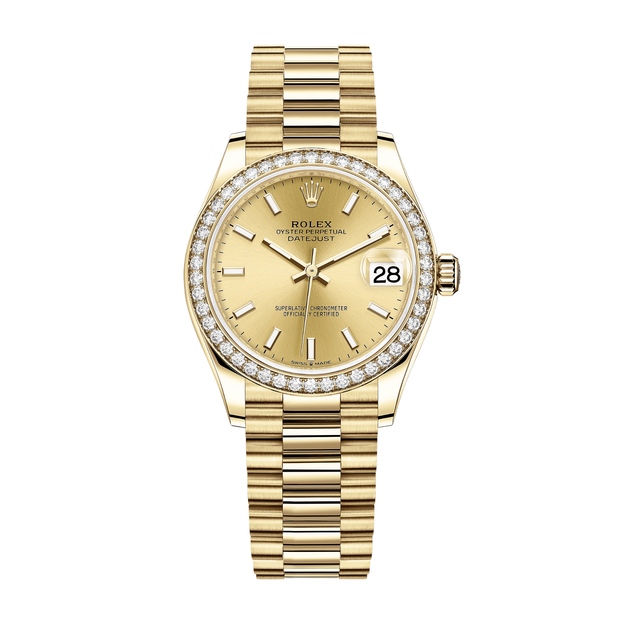 Datejust Yellow Gold Diamond Champagne Dial 31mm Product Image