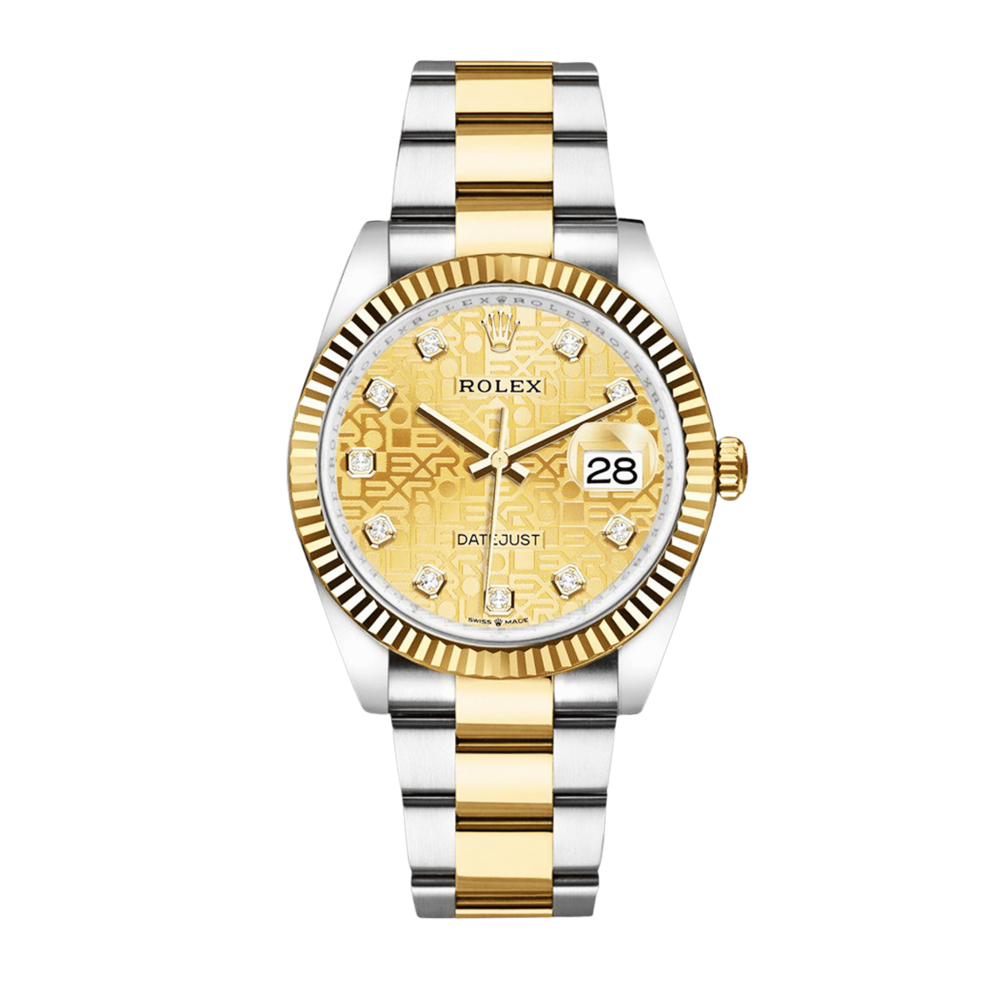 Datejust Yellow Gold & Steel Champagne Computer Dial 36mm Product Image