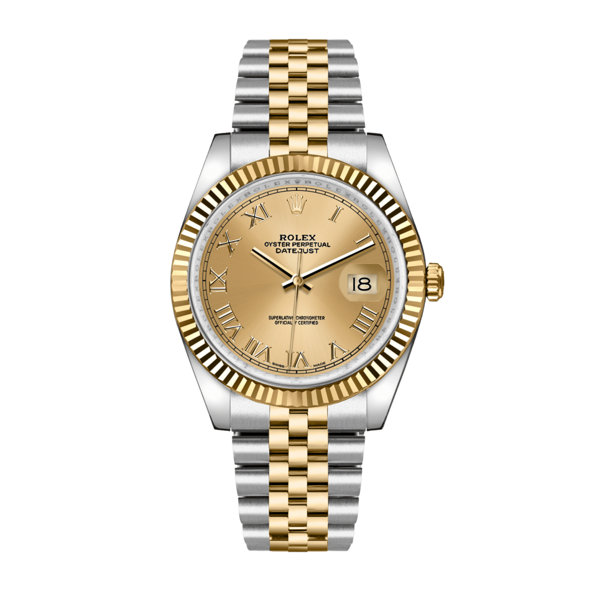 Datejust Yellow Gold & Steel Champagne Dial 36mm Product Image