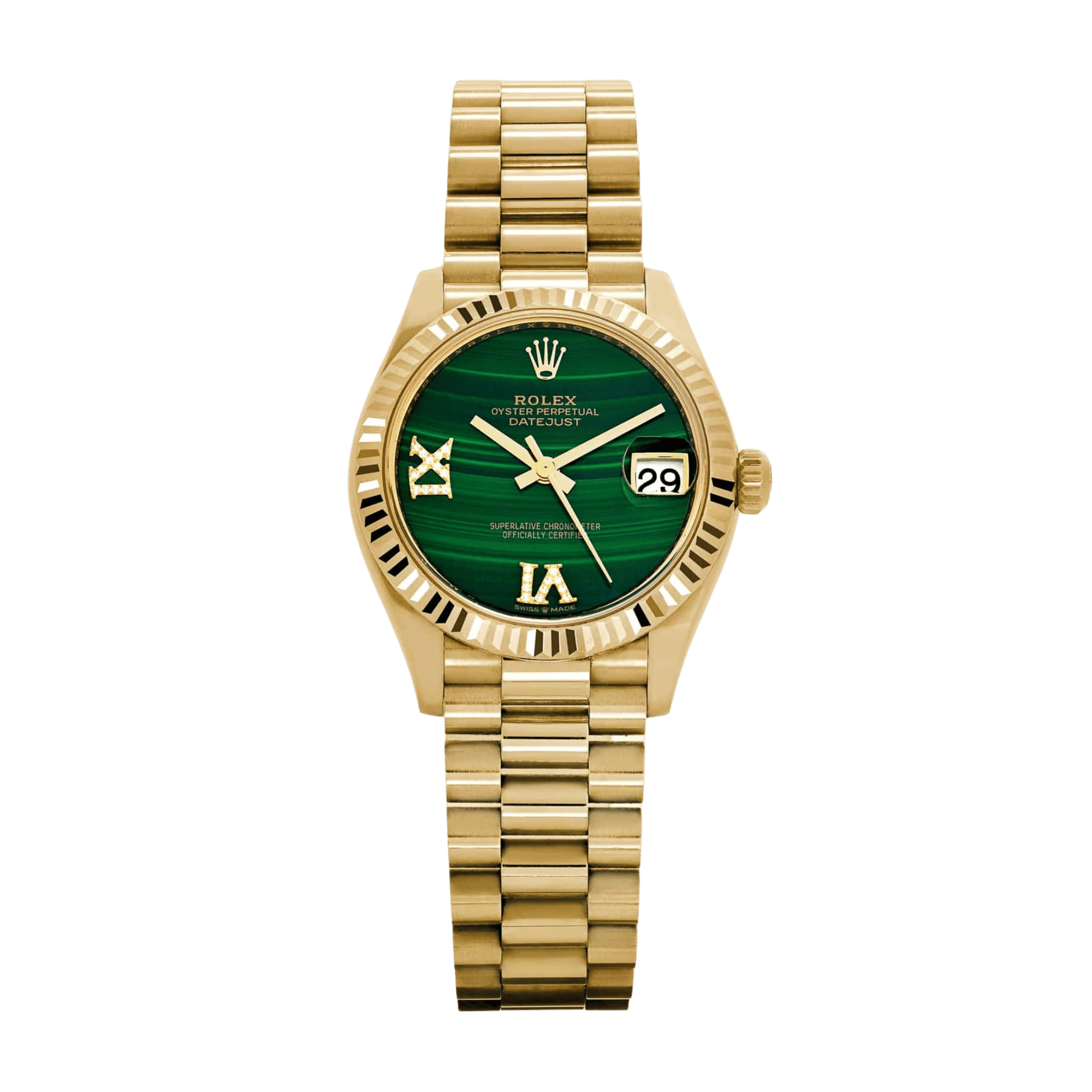 Datejust Yellow Gold Green Malachite Dial 31mm Product Image