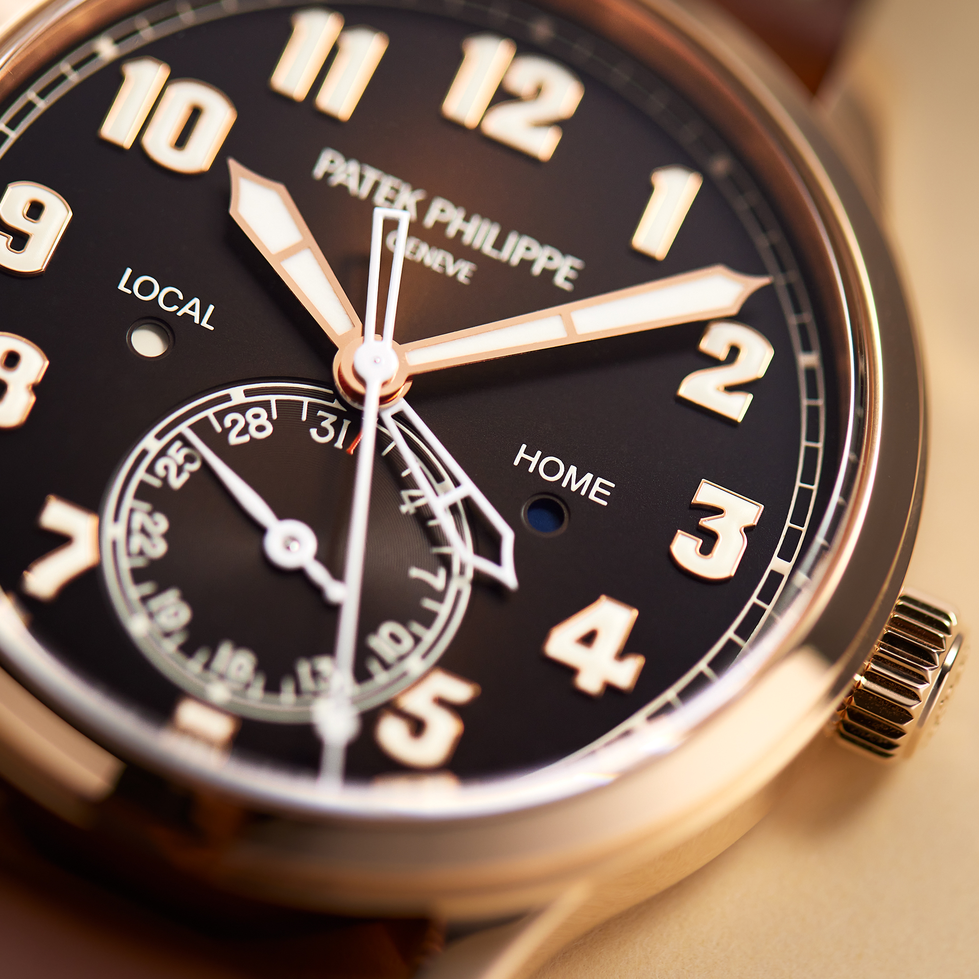 Calatrava Pilot Travel Time Rose Gold Brown Dial 42mm Product Image