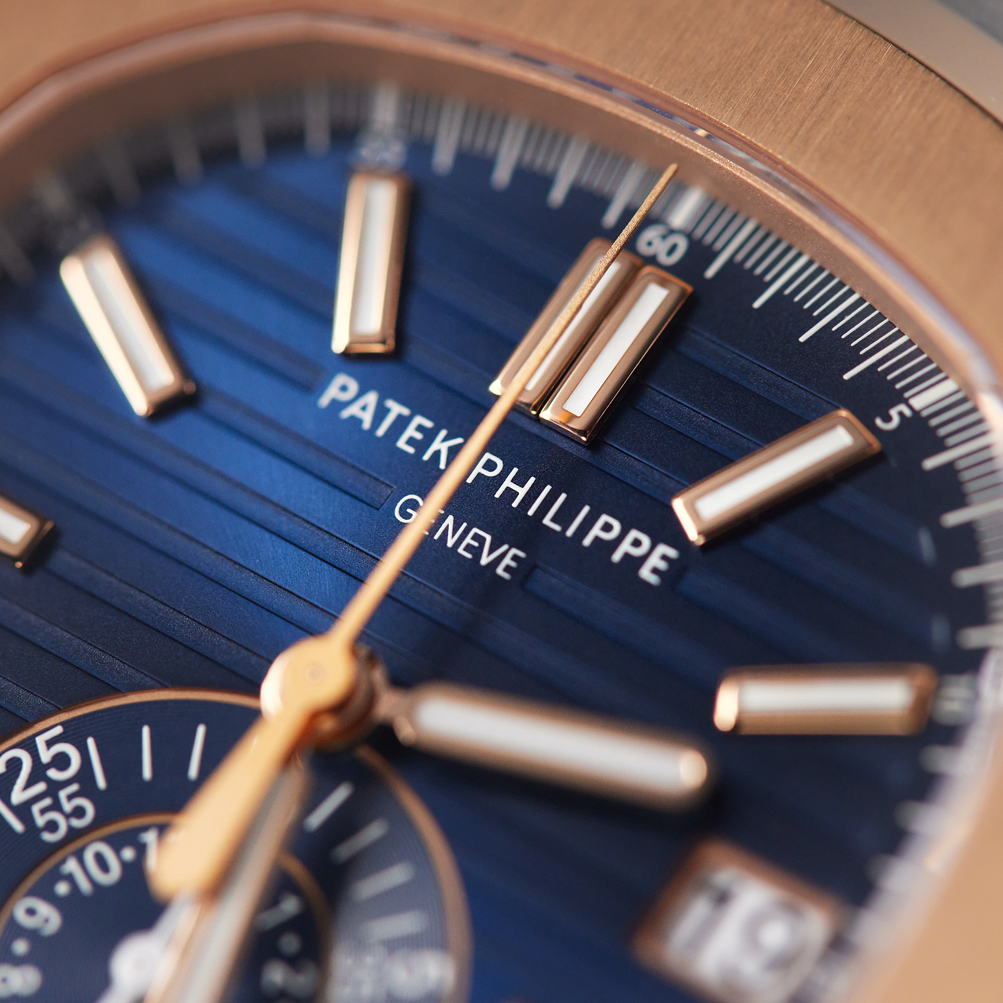 Nautilus Chronograph Rose Gold & Steel Blue Dial 40mm Product Image