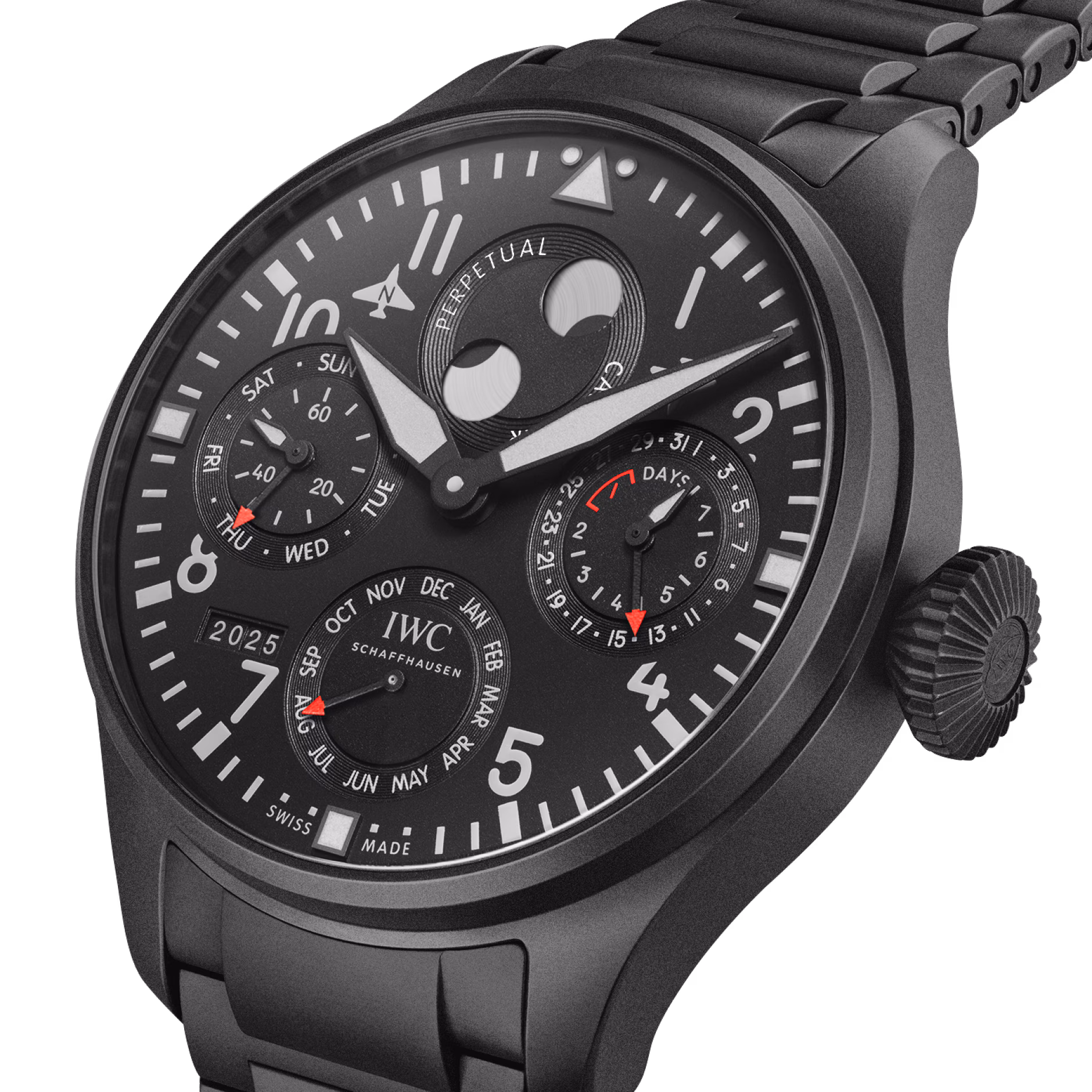 Big Pilot's Watch Perpetual Calendar Top Gun Ceratanium Black Dial 46mm Product Image 1