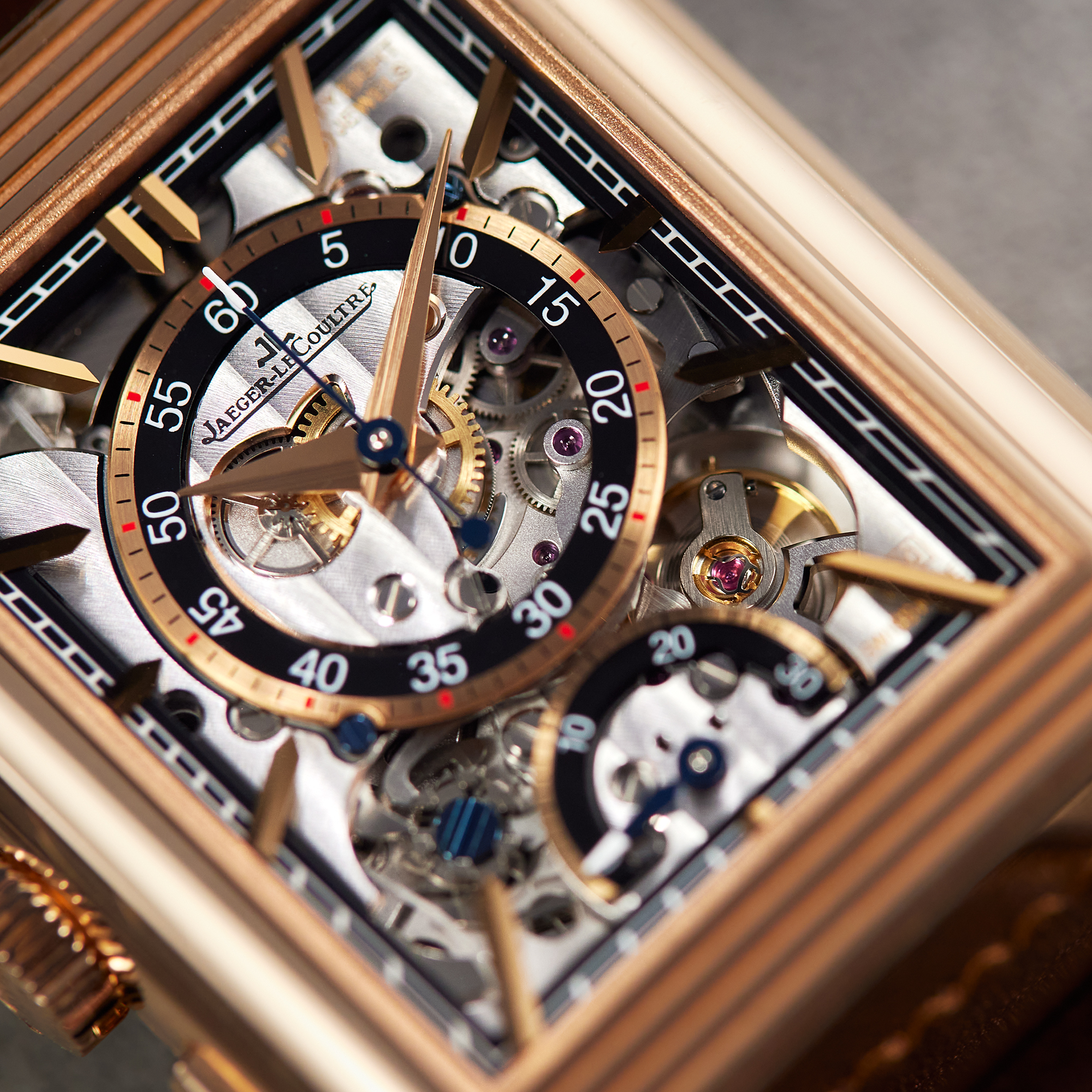 Reverso Tribute Chronograph Rose Gold Black Dial 30mm Product Image