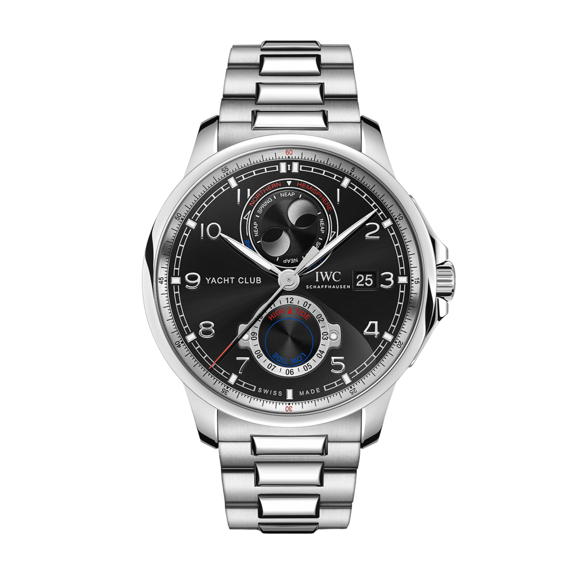 Portugieser Yacht Club "Moon & Tide" Steel Black Dial 44mm Product Image