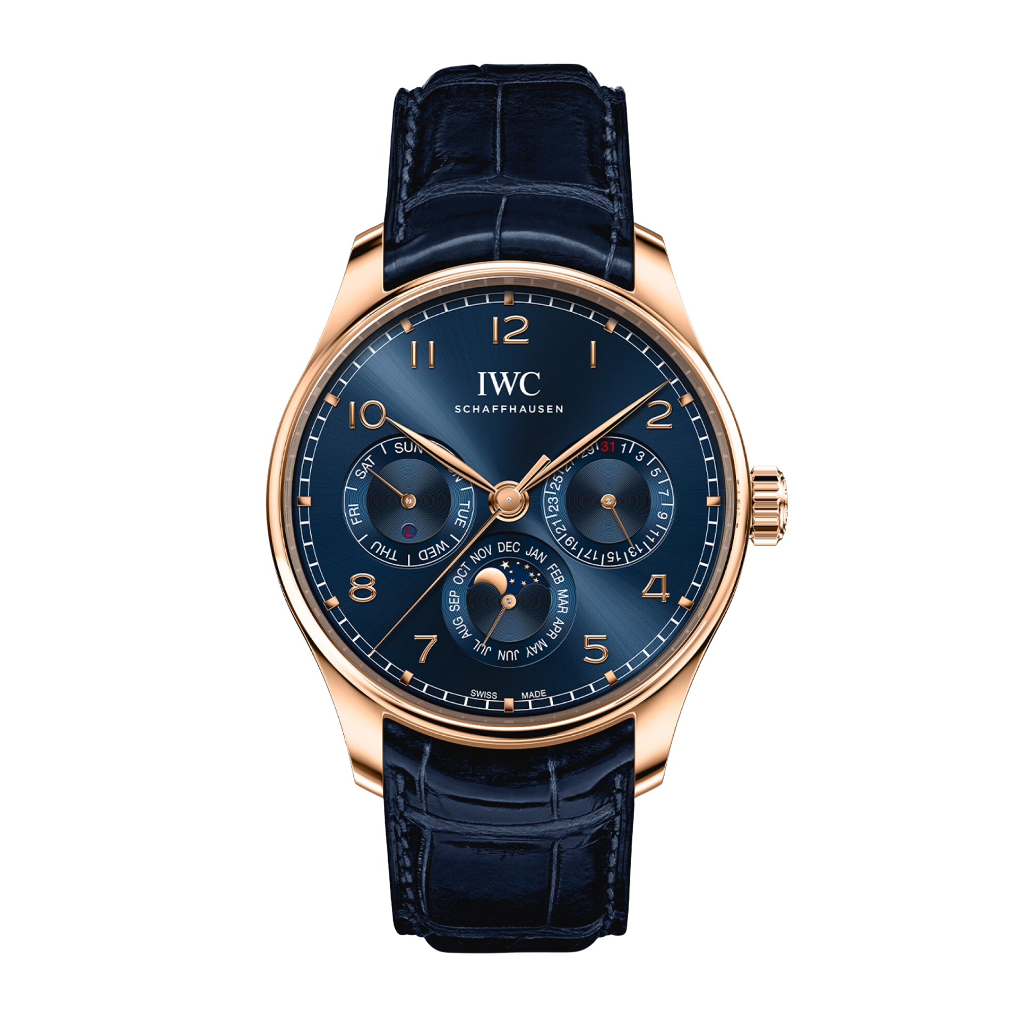 Portugieser Perpetual Calendar Rose Gold Blue Dial 42mm Product Image