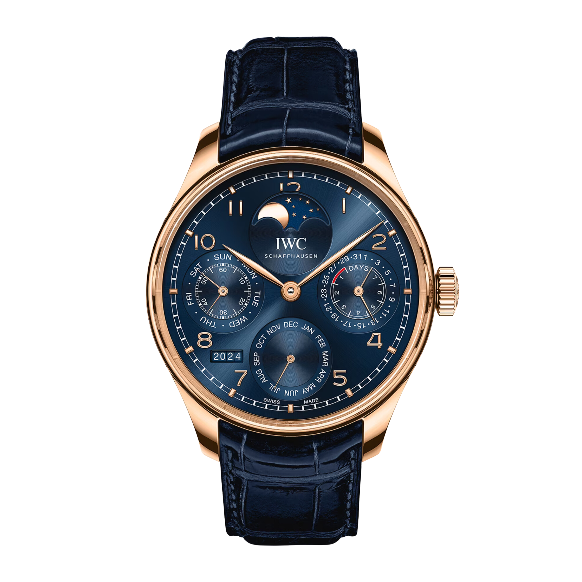 Portugieser Perpetual Calendar Armor Gold Blue Dial 44mm Product Image