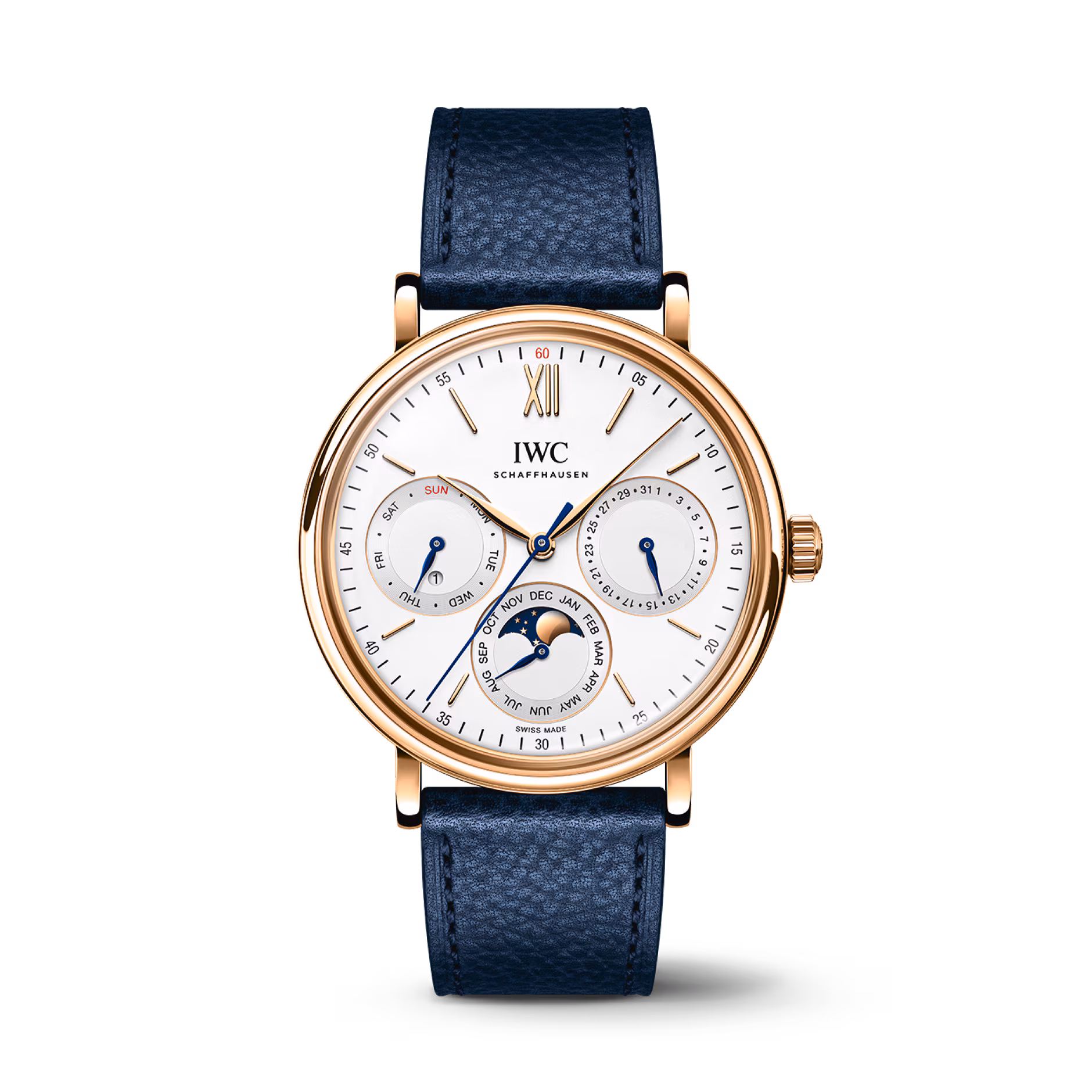Portofino Perpetual Calendar Rose Gold Silver Dial 40mm Product Image 5