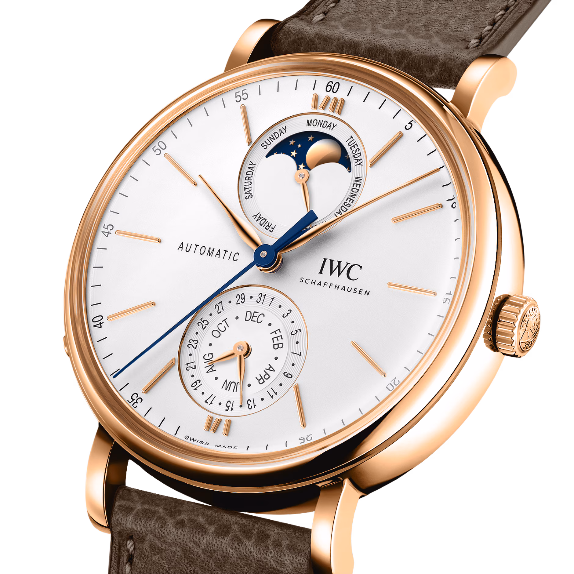 Portofino Complete Calendar Rose Gold Silver Dial 41mm Product Image 1