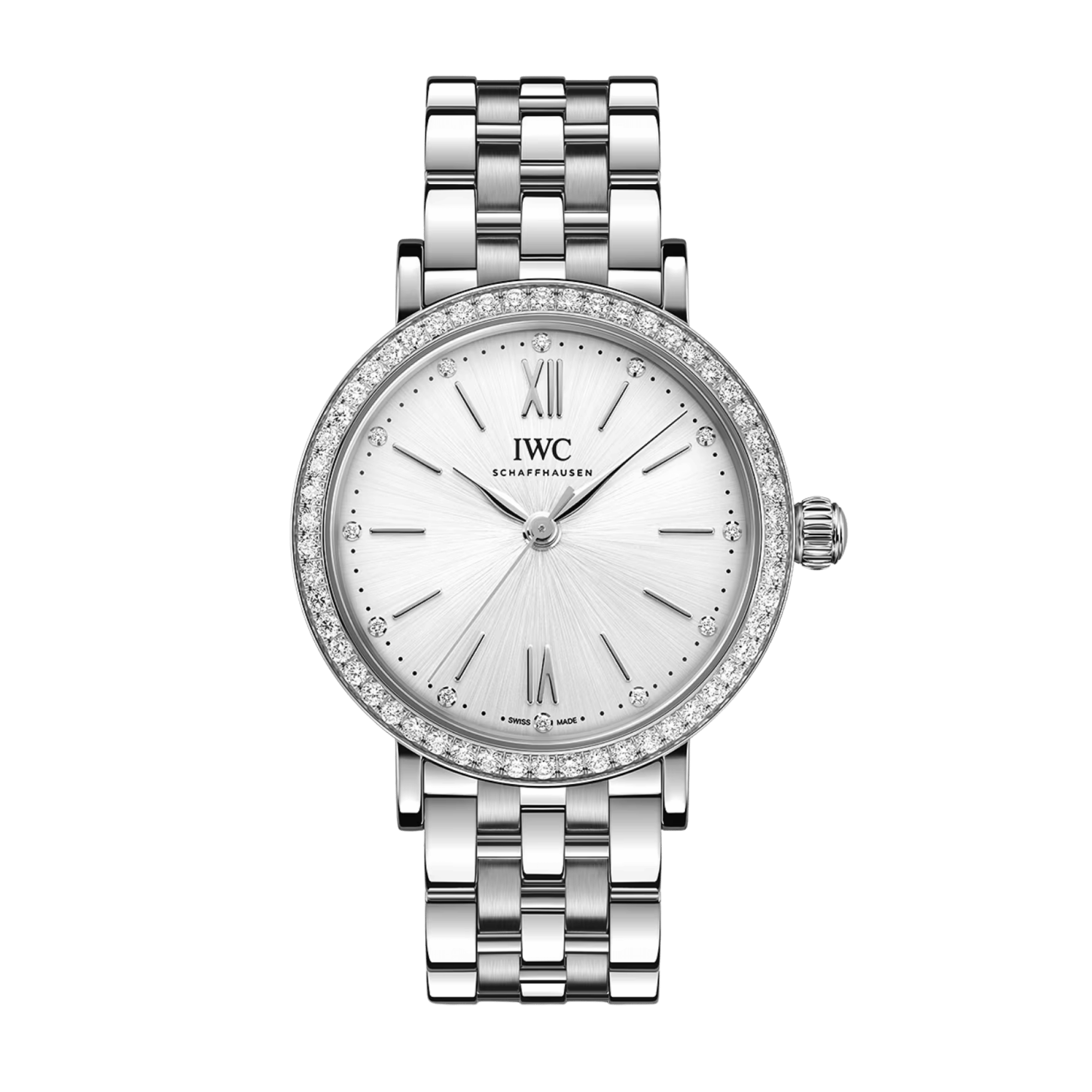 Portofino Steel Diamond Silver Dial 34mm Product Image