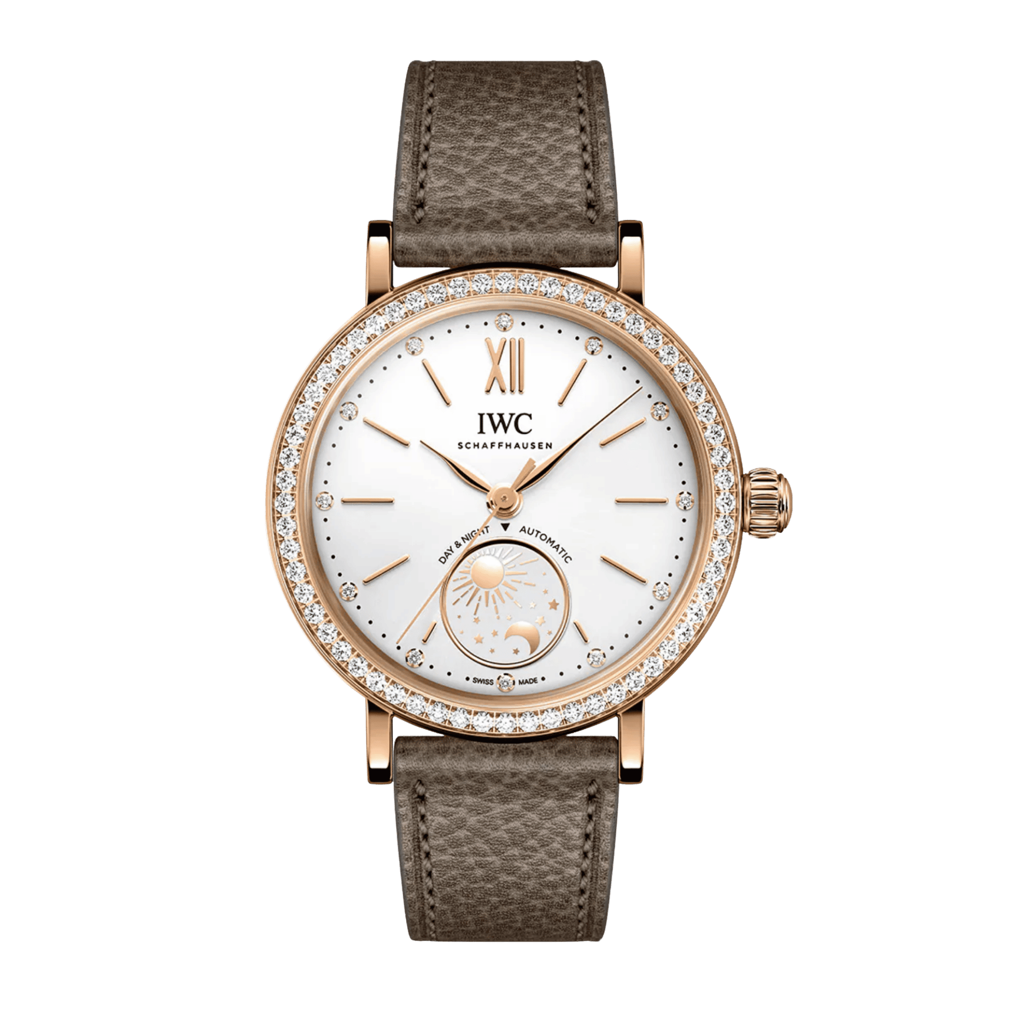 Portofino Day & Night Rose Gold Diamond Silver Dial 34mm Product Image