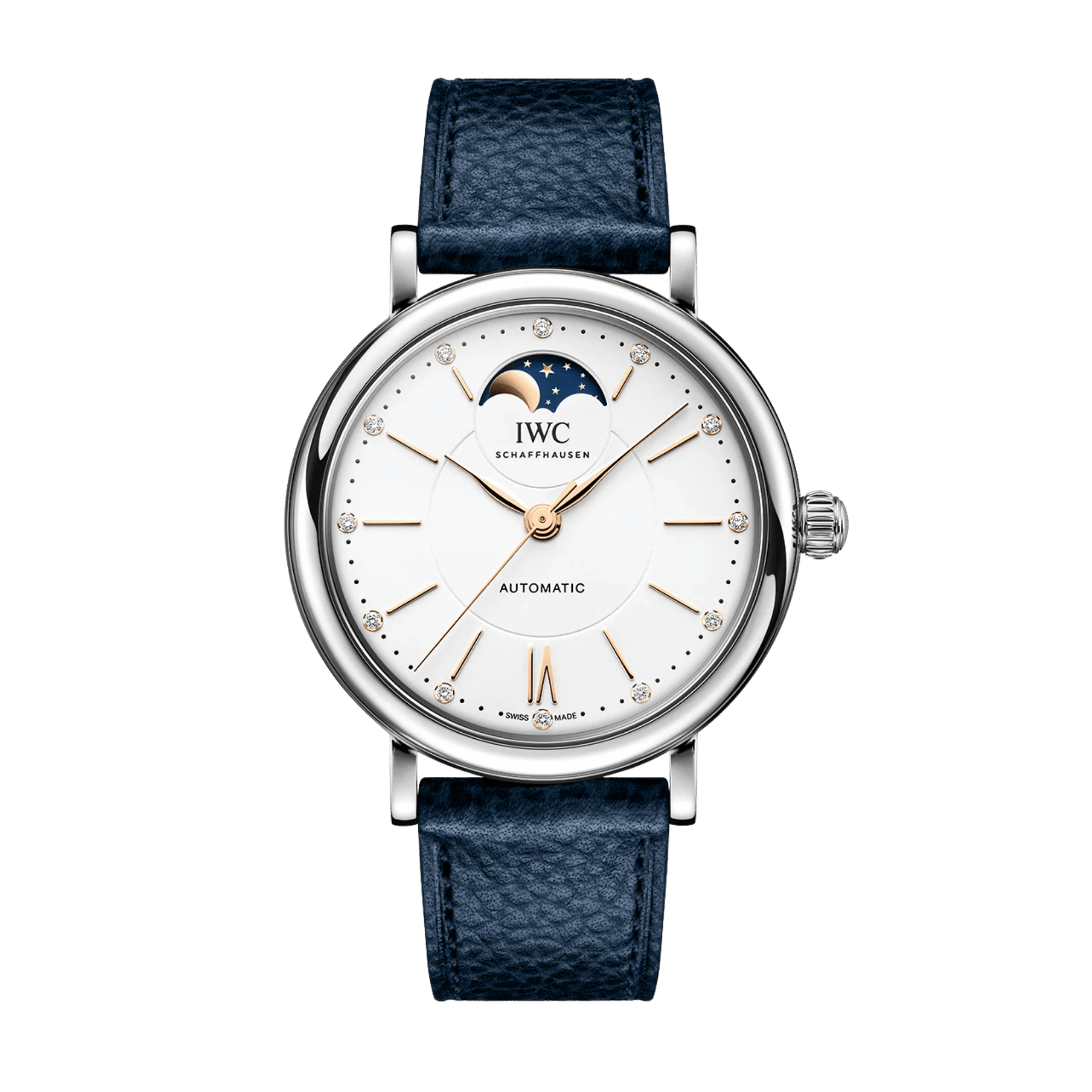 Portofino Moonphase Steel Silver Dial 37mm Product Image