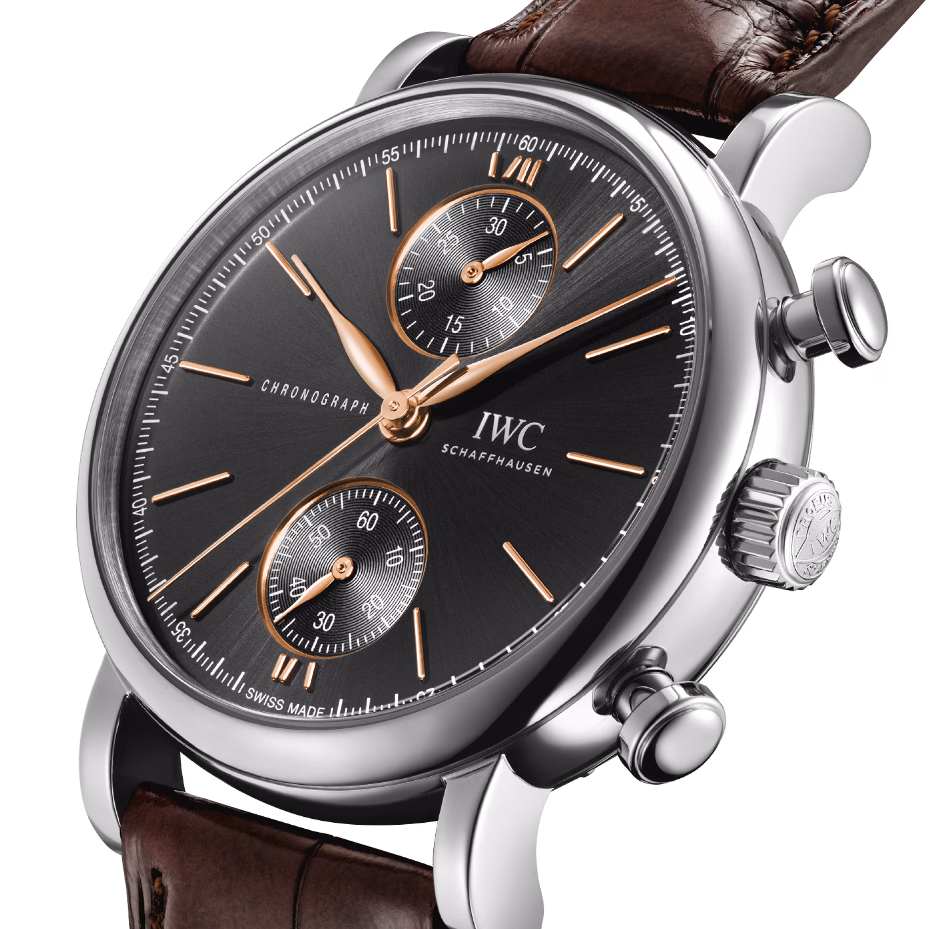 Portofino Chronograph Steel Black Dial 39mm Product Image 1
