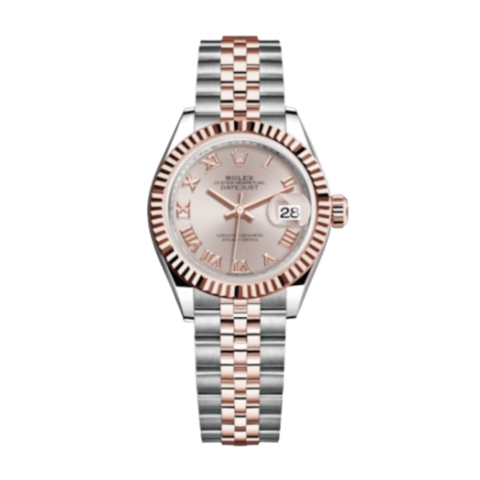 Lady-Datejust Rose Gold & Steel Jubilee Pink Dial 28mm Product Image