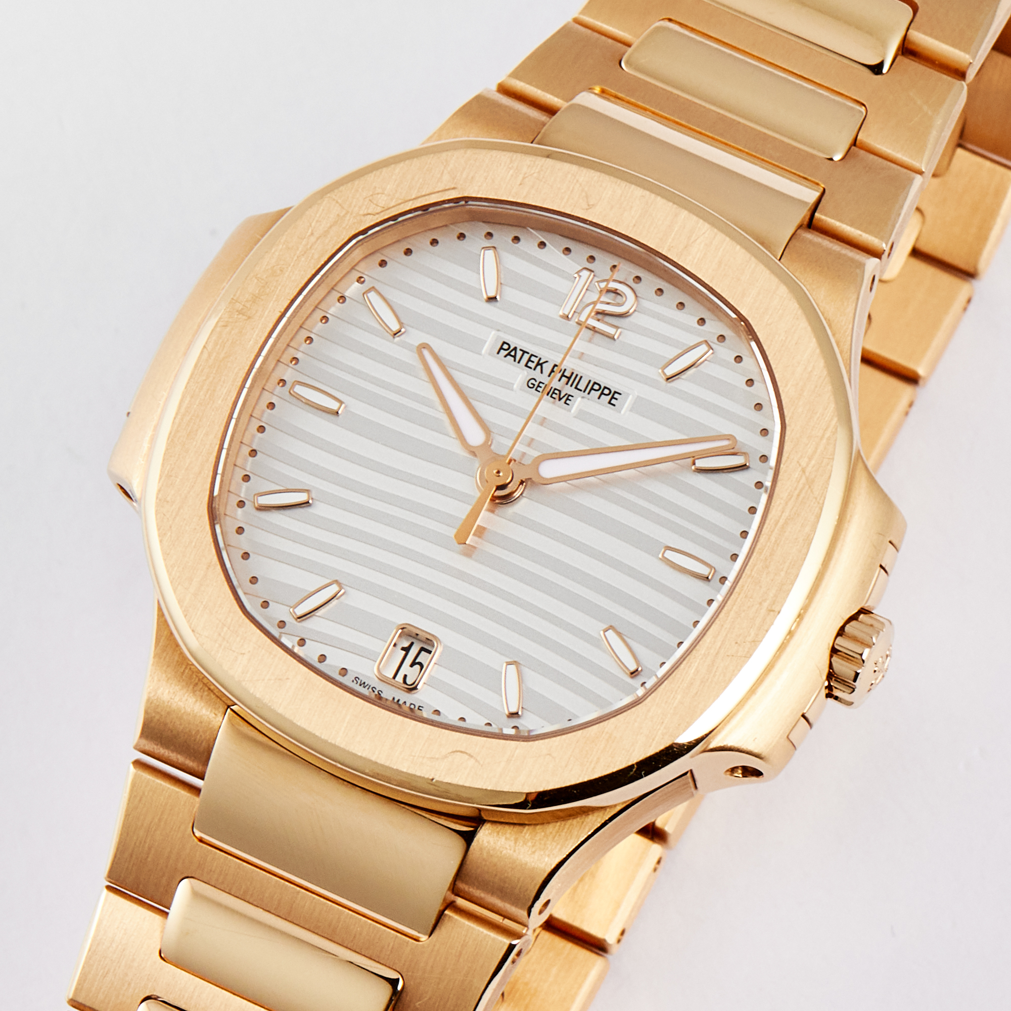 Nautilus Ladies Rose Gold Silver Dial 35mm Product Image 1