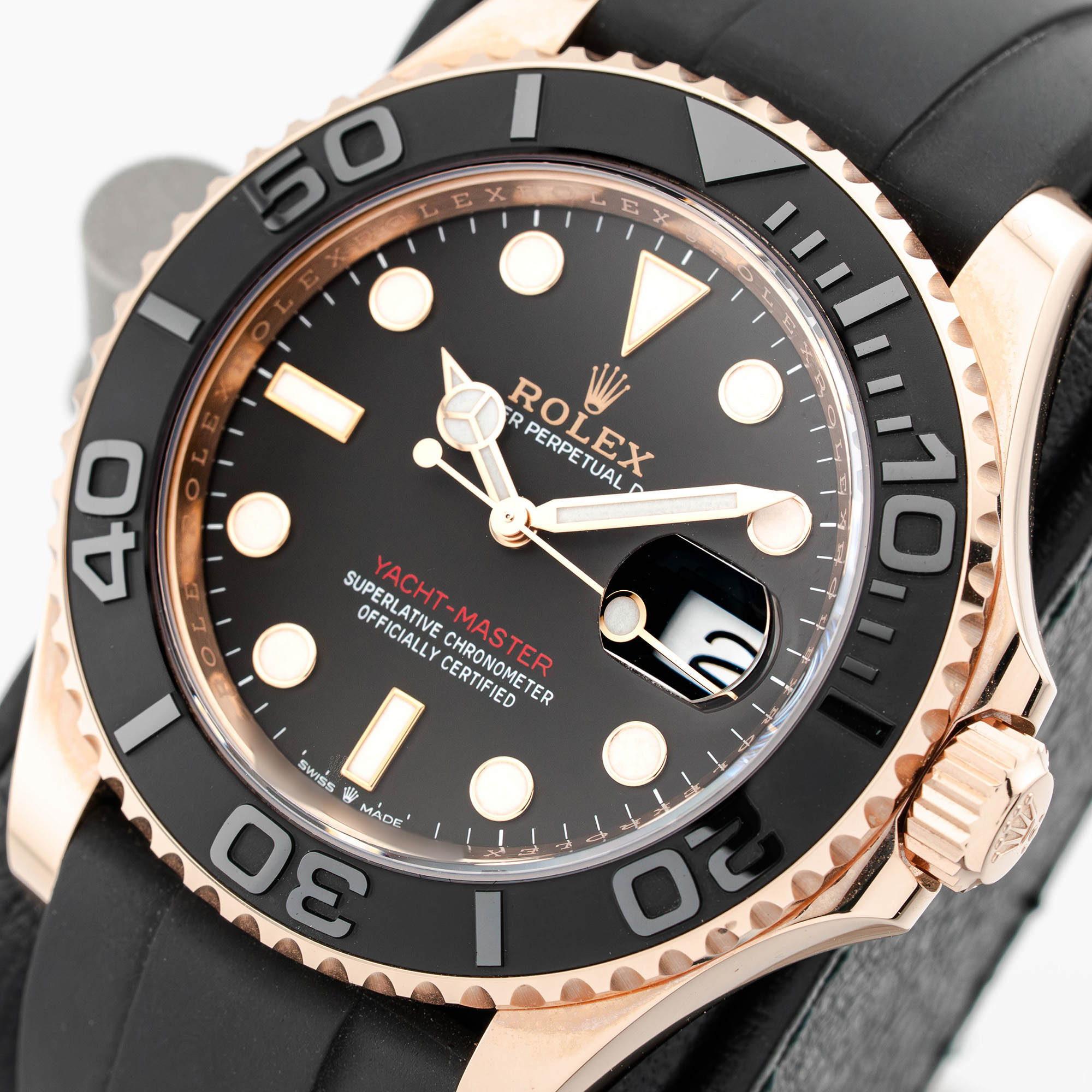 Yacht-Master Rose Gold Oysterflex Black Dial 40mm Product Image 1