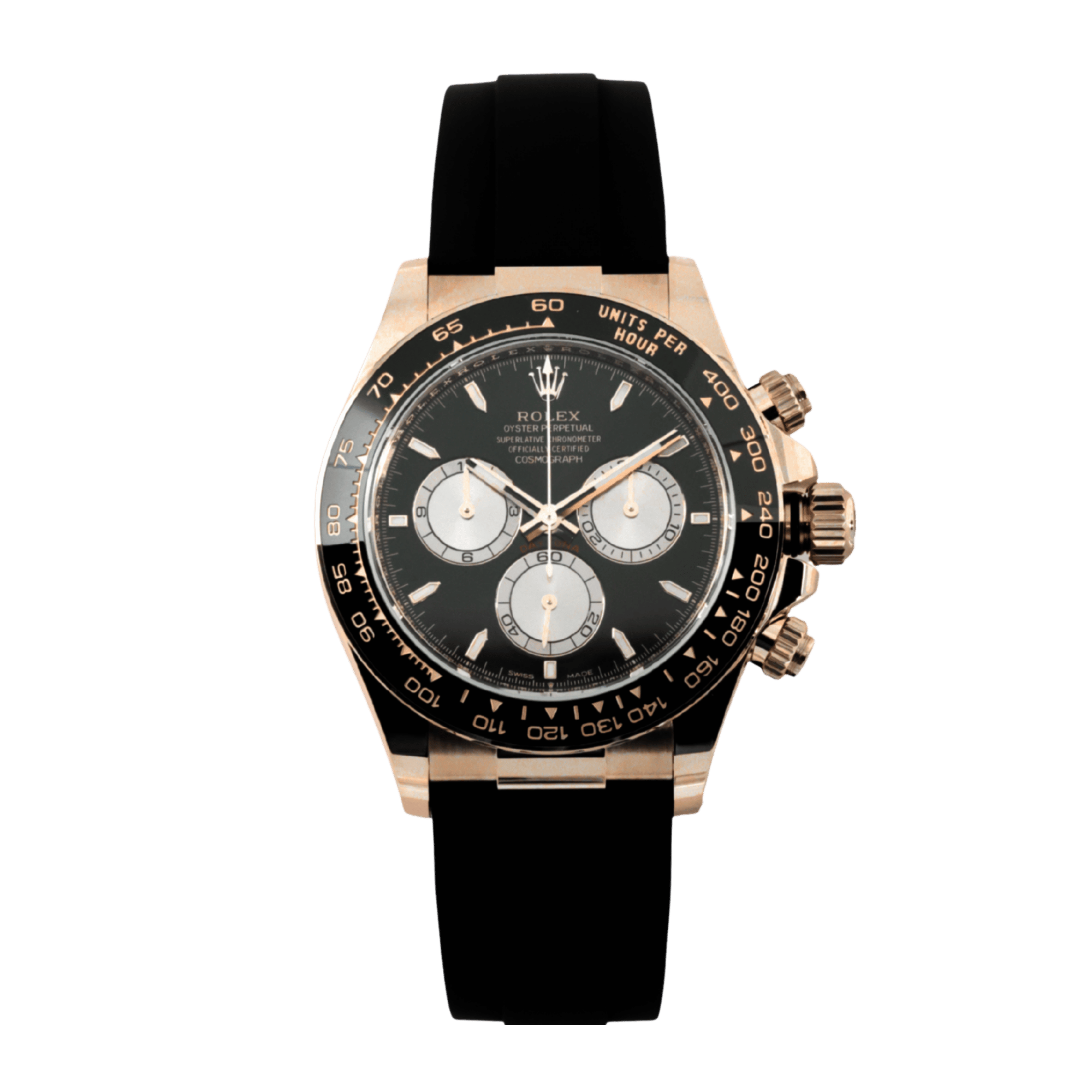 Daytona Rose Gold Oysterflex Black Dial 40mm Product Image 1