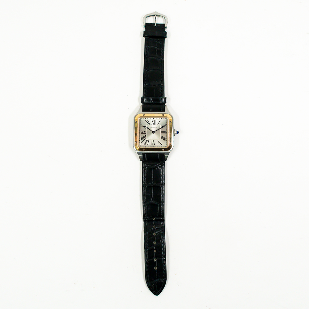 Santos-Dumont Rose Gold & Steel Silver Dial 31mm Product Image 1