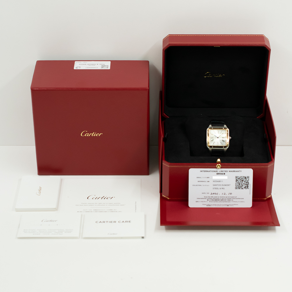 Santos-Dumont Rose Gold & Steel Silver Dial 31mm Product Image 9