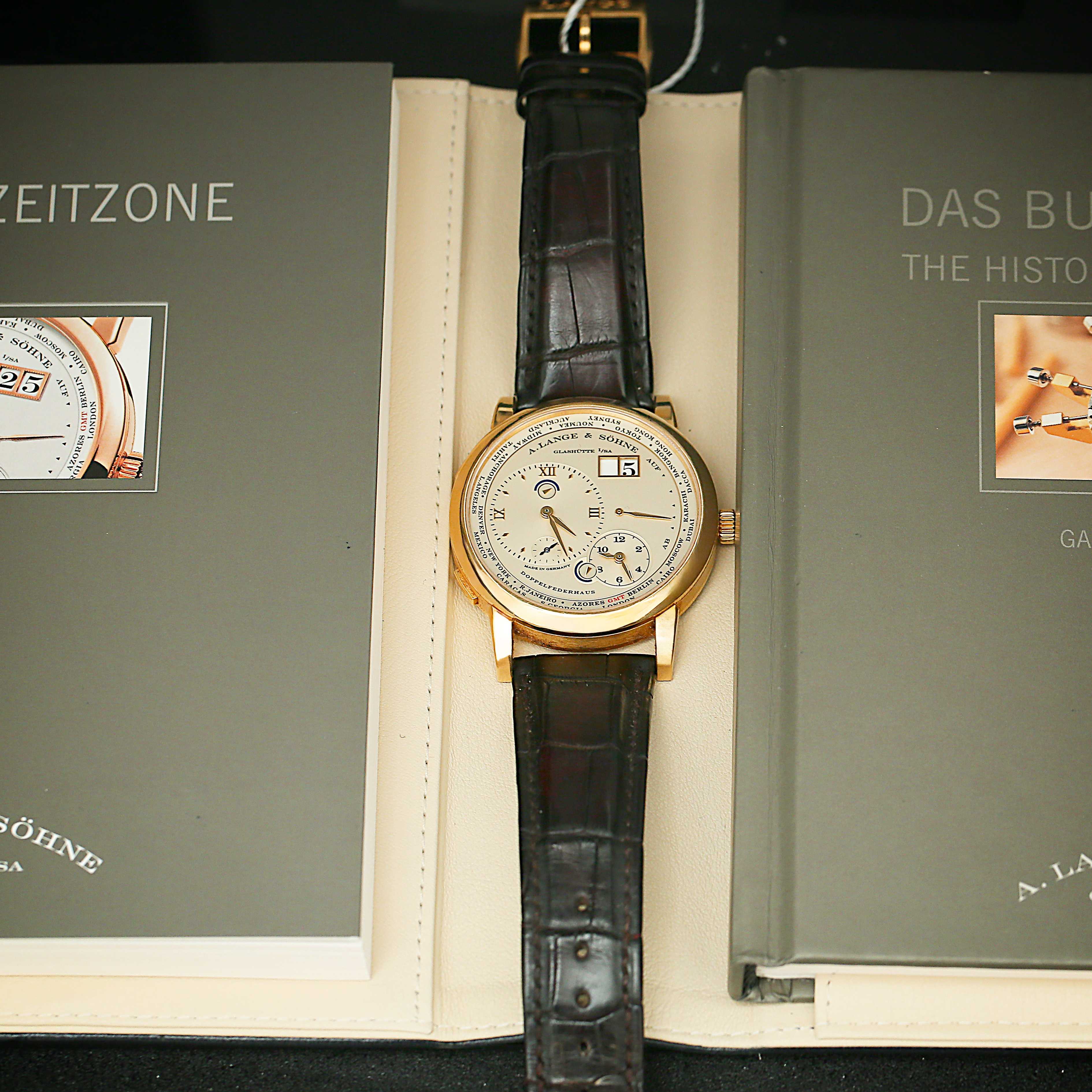 Lange 1 Timezone Yellow Gold Silver Dial 41mm Product Image 2
