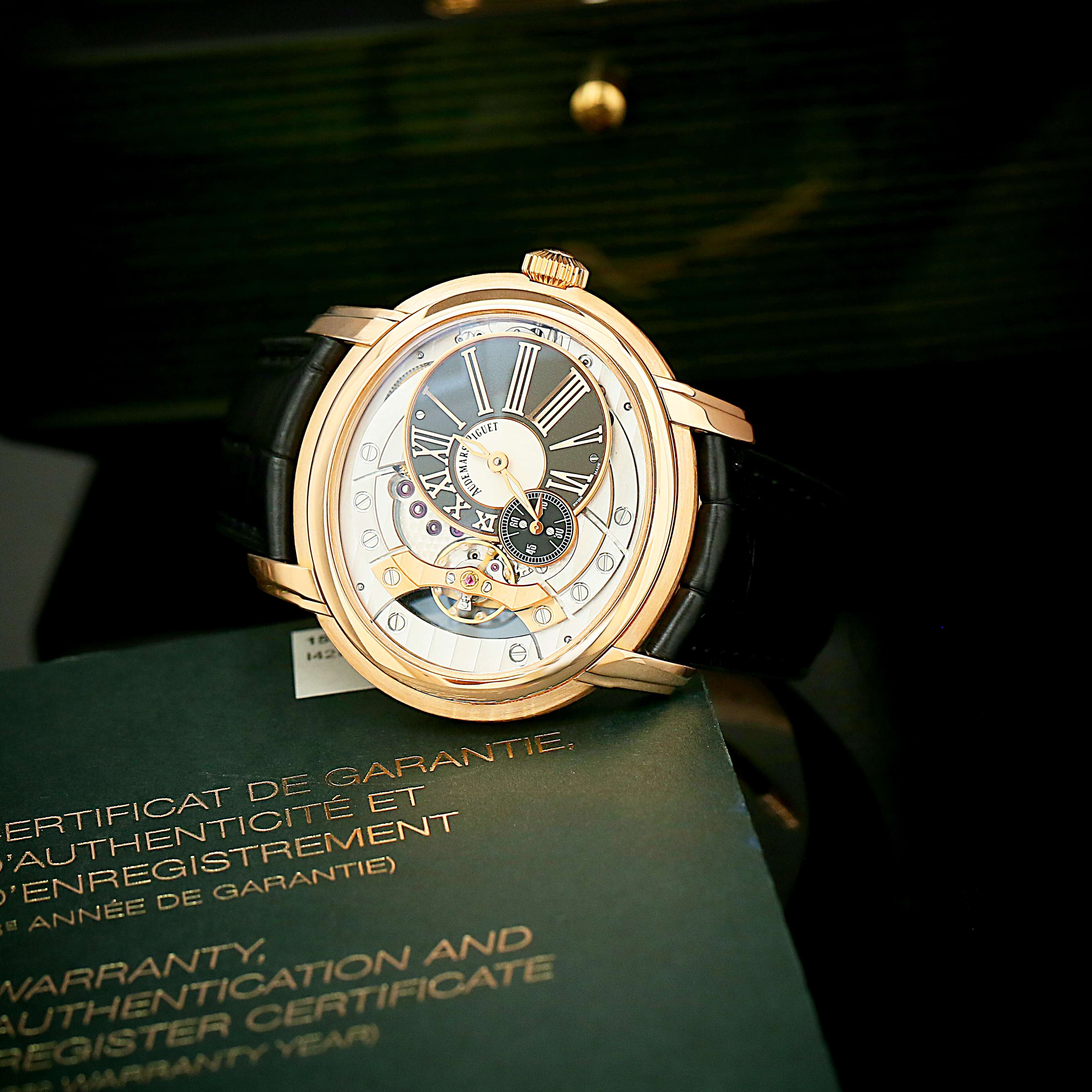 Millenary Rose Gold Black Skeleton Dial 47mm Product Image 3
