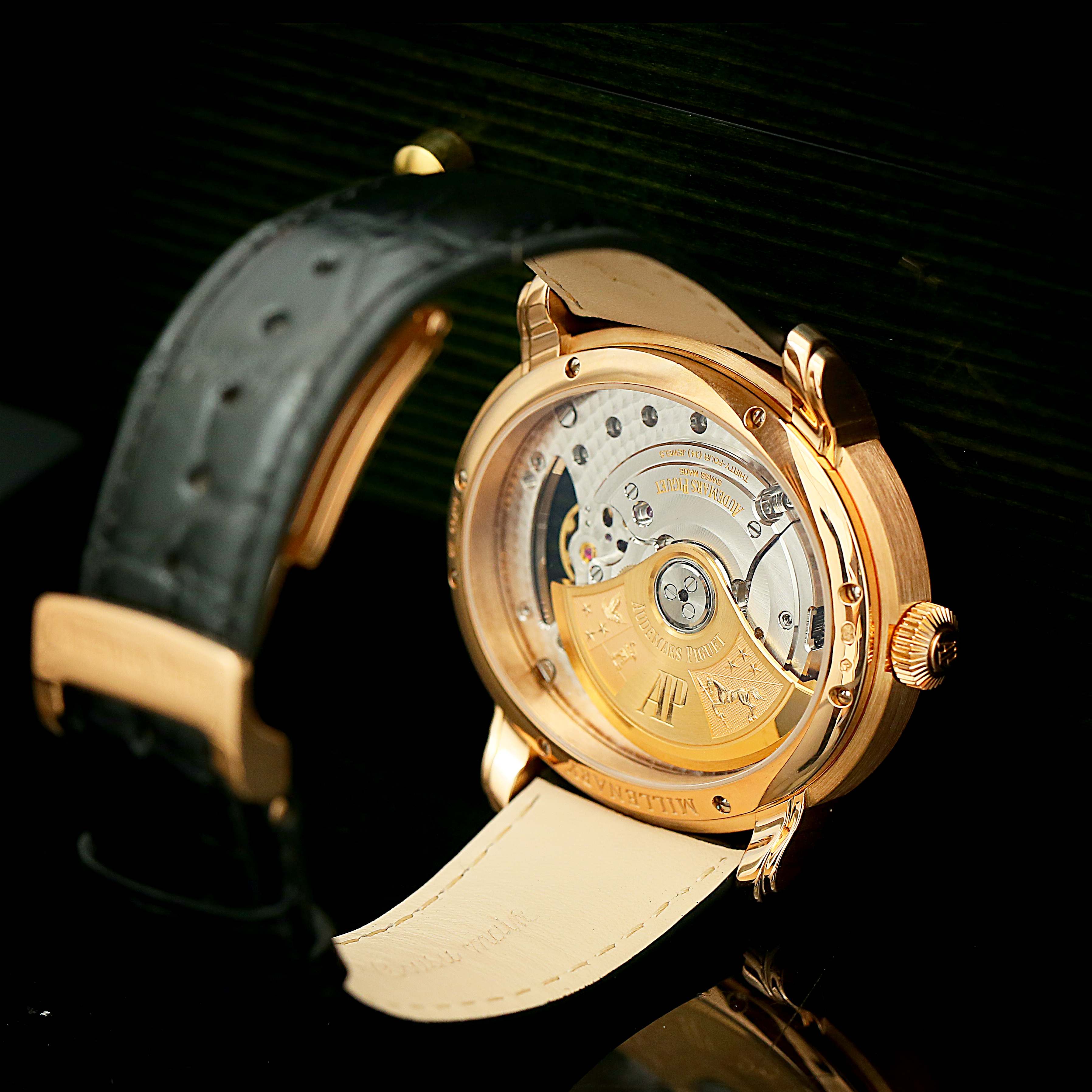 Millenary Rose Gold Black Skeleton Dial 47mm Product Image 5