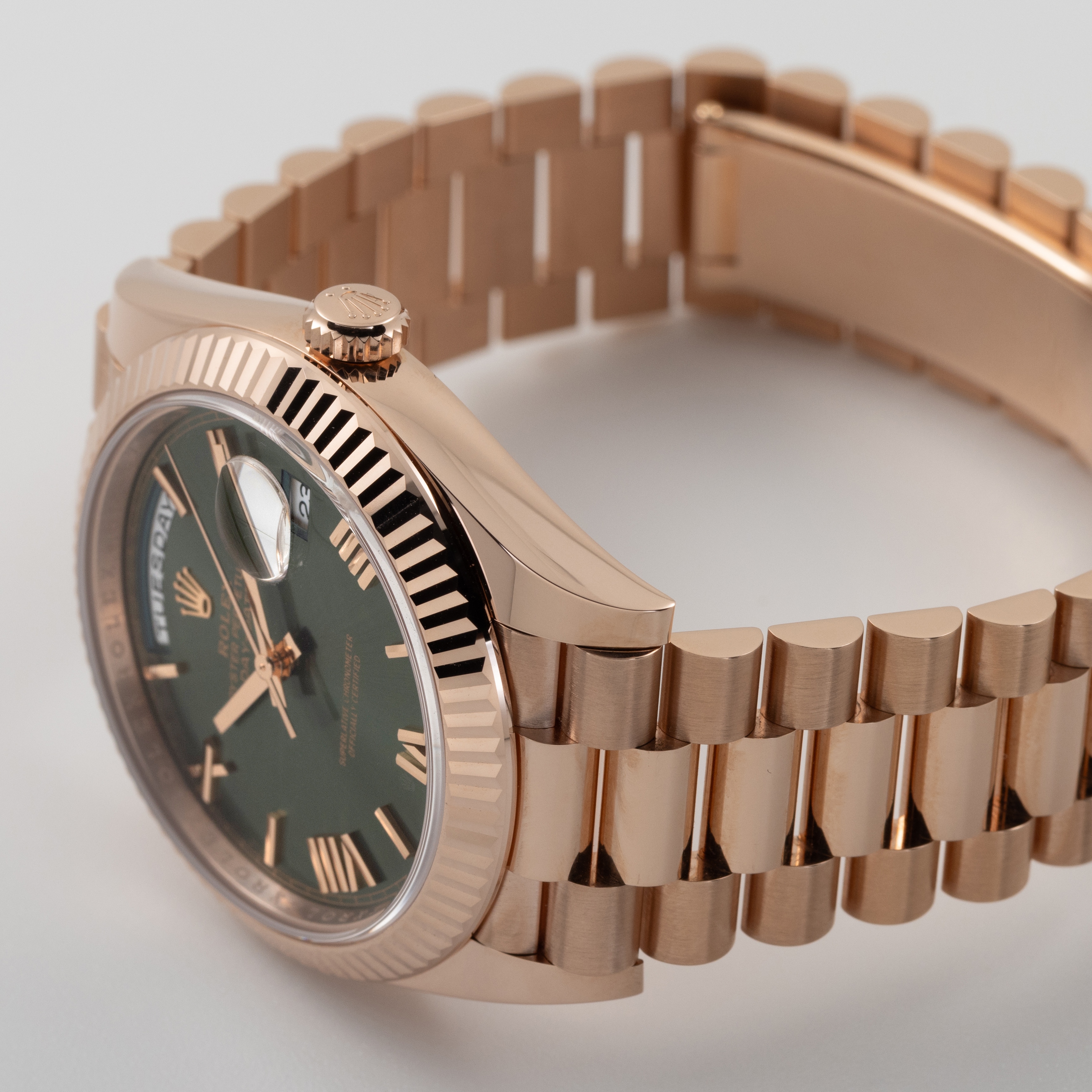 Day-Date Rose Gold Olive Dial 40mm Product Image 2
