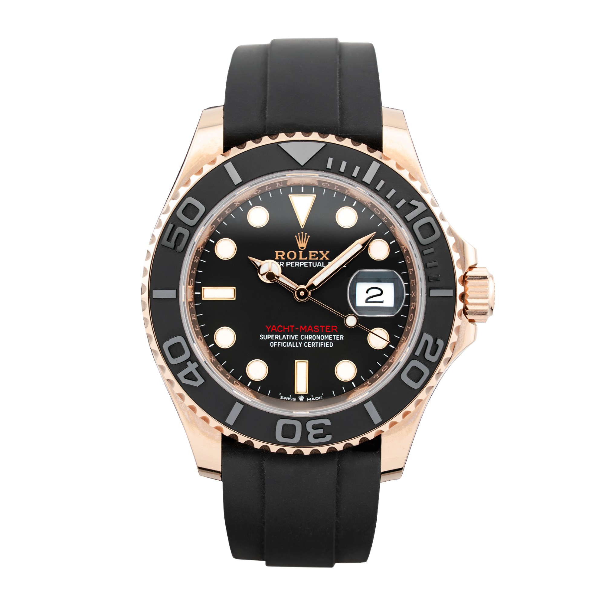 Yacht-Master Rose Gold Oysterflex Black Dial 40mm Product Image