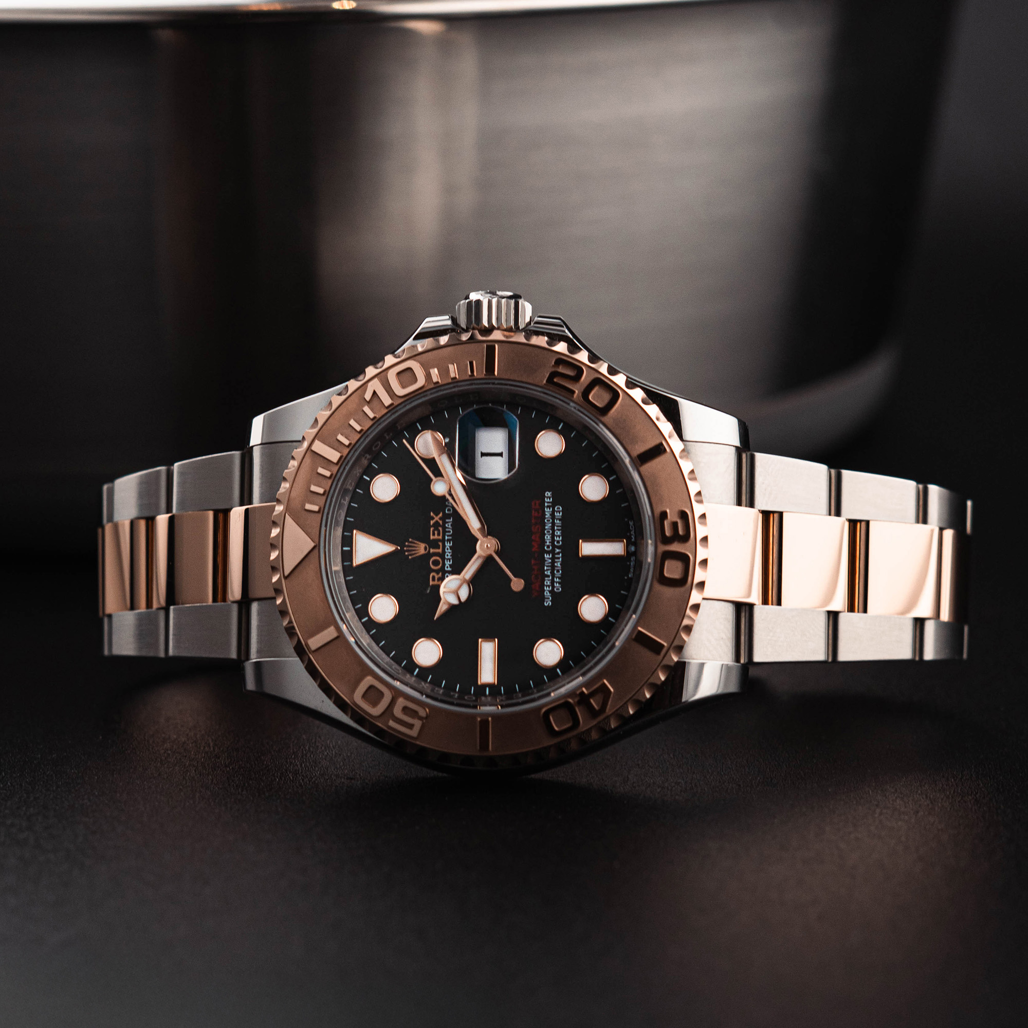 Yacht-Master Rose Gold & Steel Black Dial 40mm Product Image