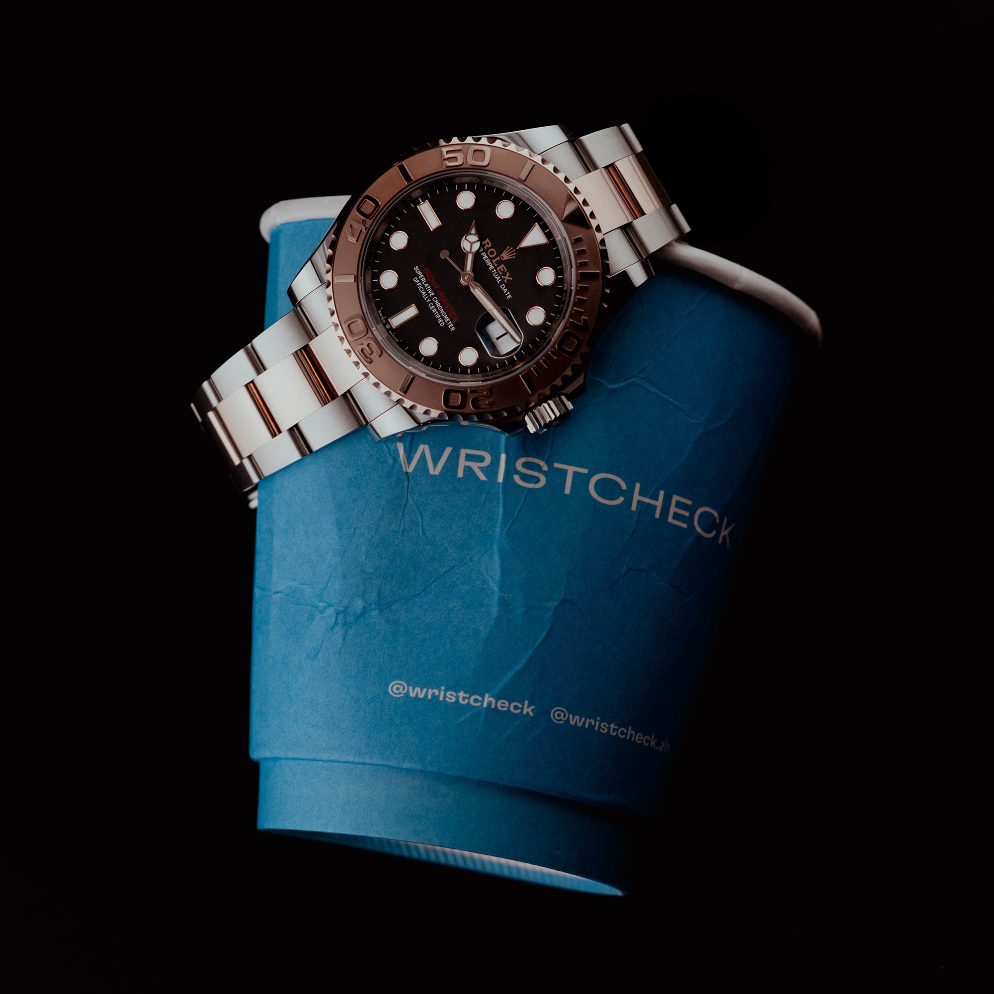 Yacht-Master Rose Gold & Steel Black Dial 40mm Product Image