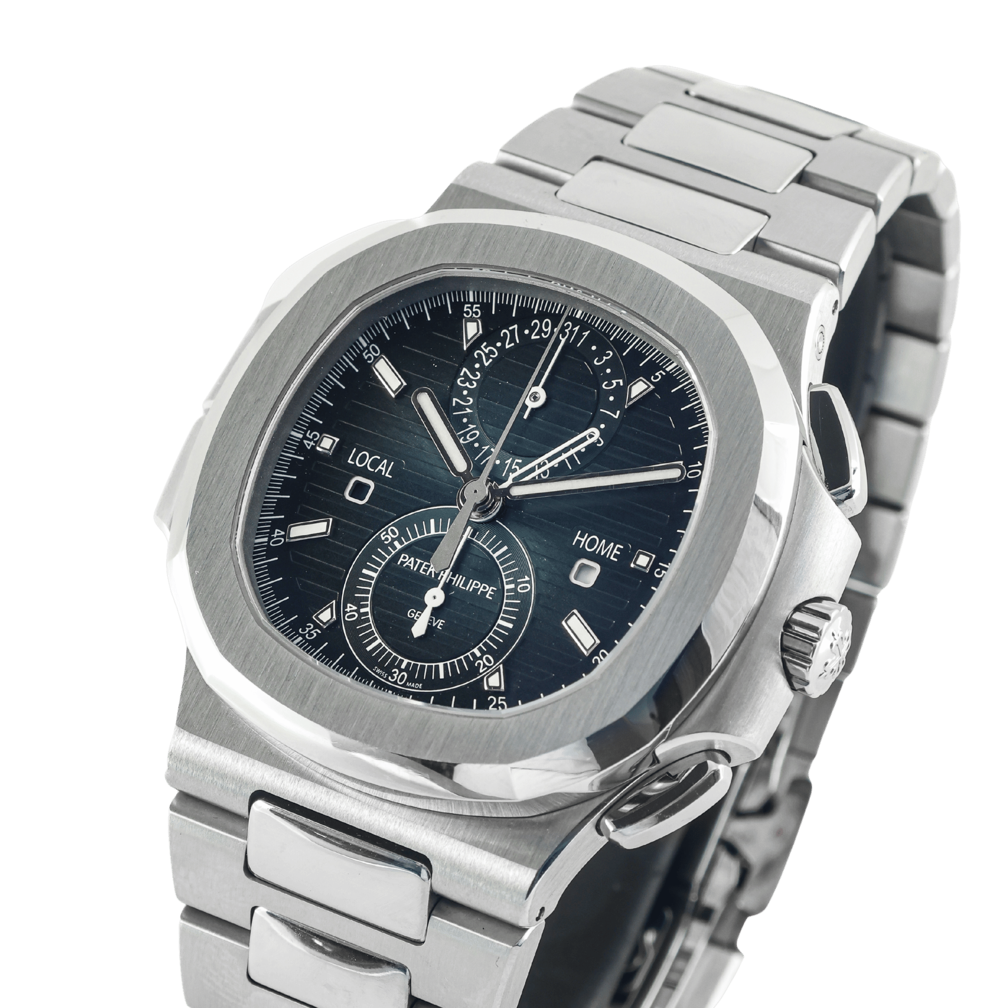 Nautilus Travel Time Steel Blue Dial 40mm Product Image 1