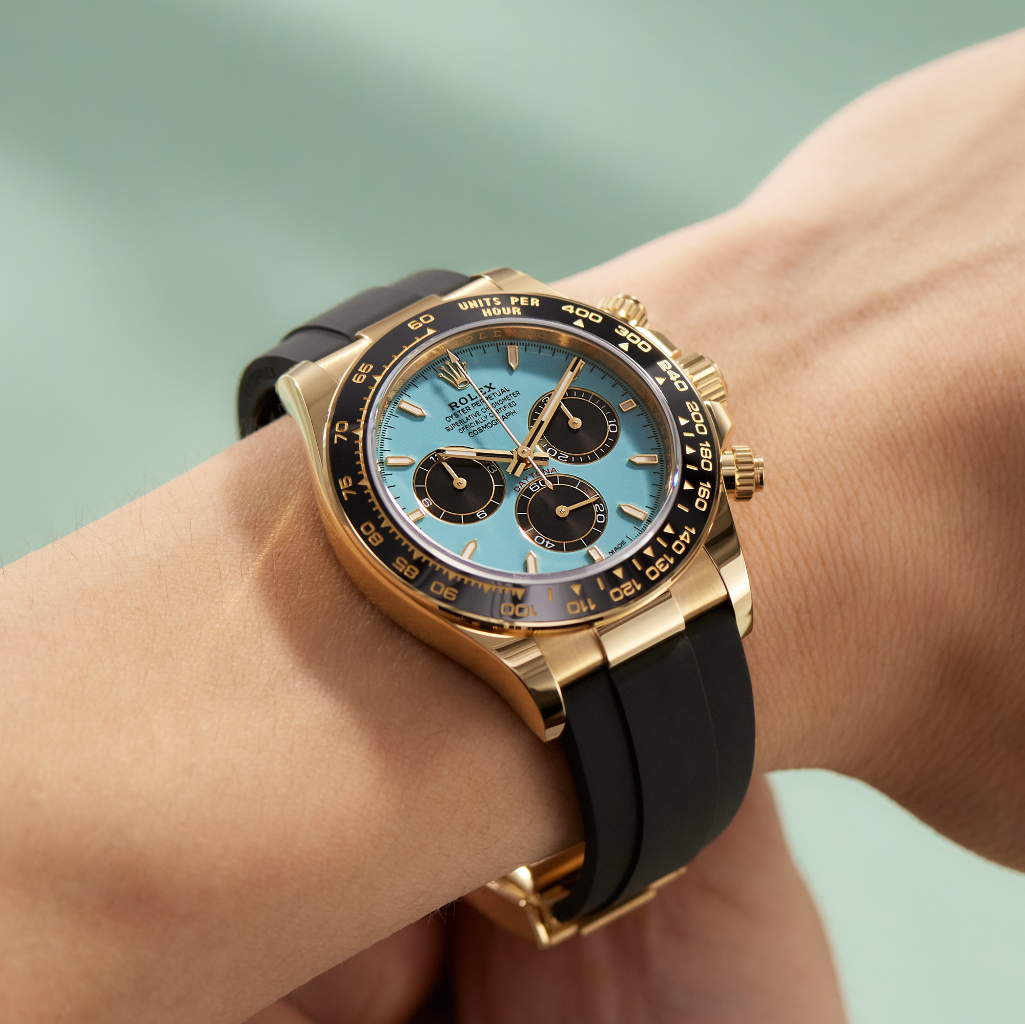 Daytona Yellow Gold Oysterflex Turquoise Dial 40mm Product Image 7