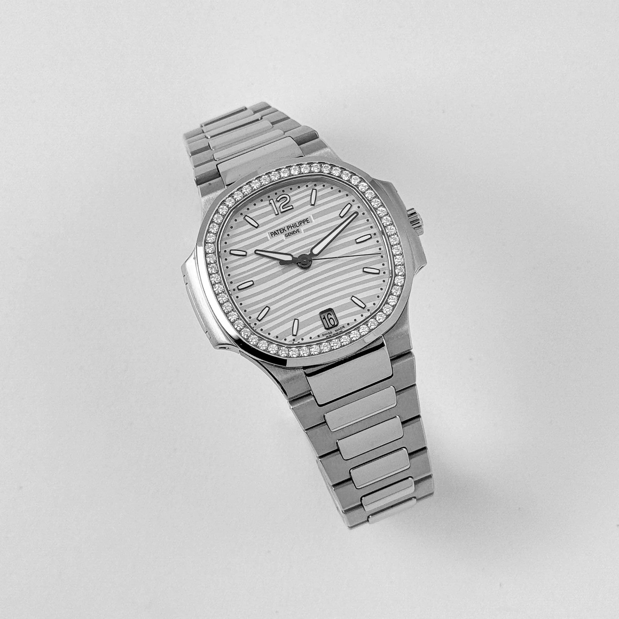 Nautilus Ladies Steel Diamond White Dial 35mm Product Image 2