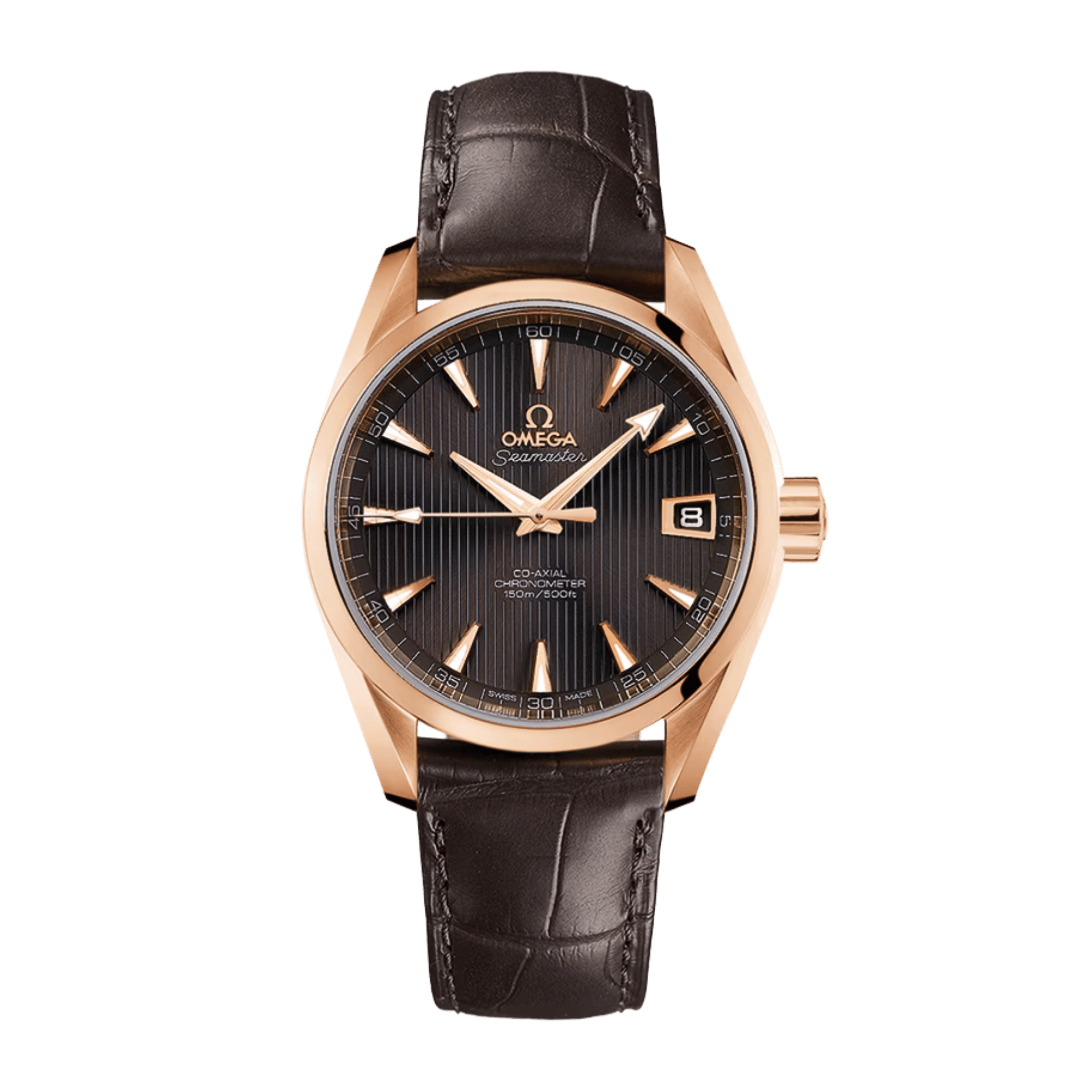Aquaterra Rose Gold Grey Dial 38mm Product Image