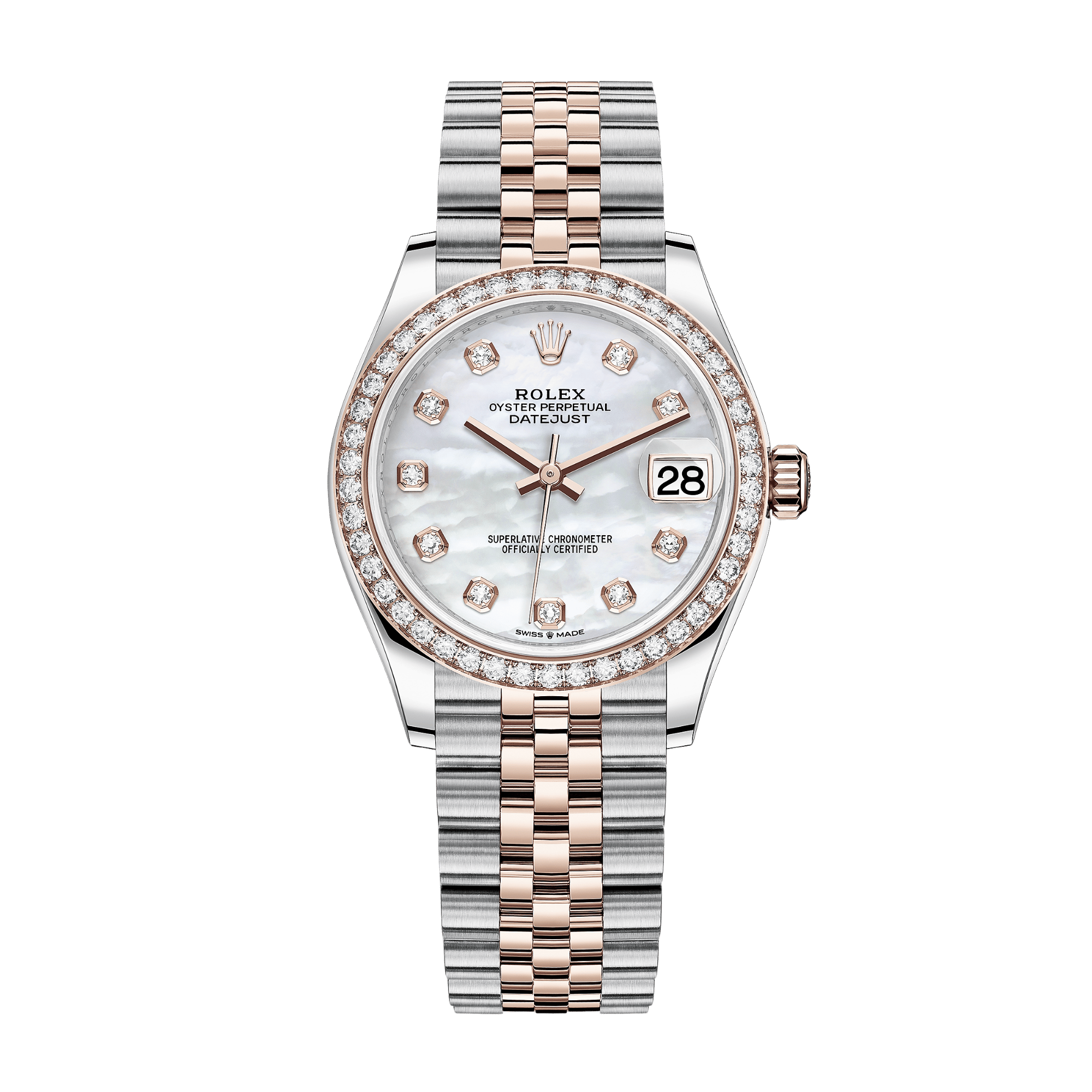 Datejust Rose Gold & Steel Diamond Jubilee Mother of Pearl Dial 31mm Product Image