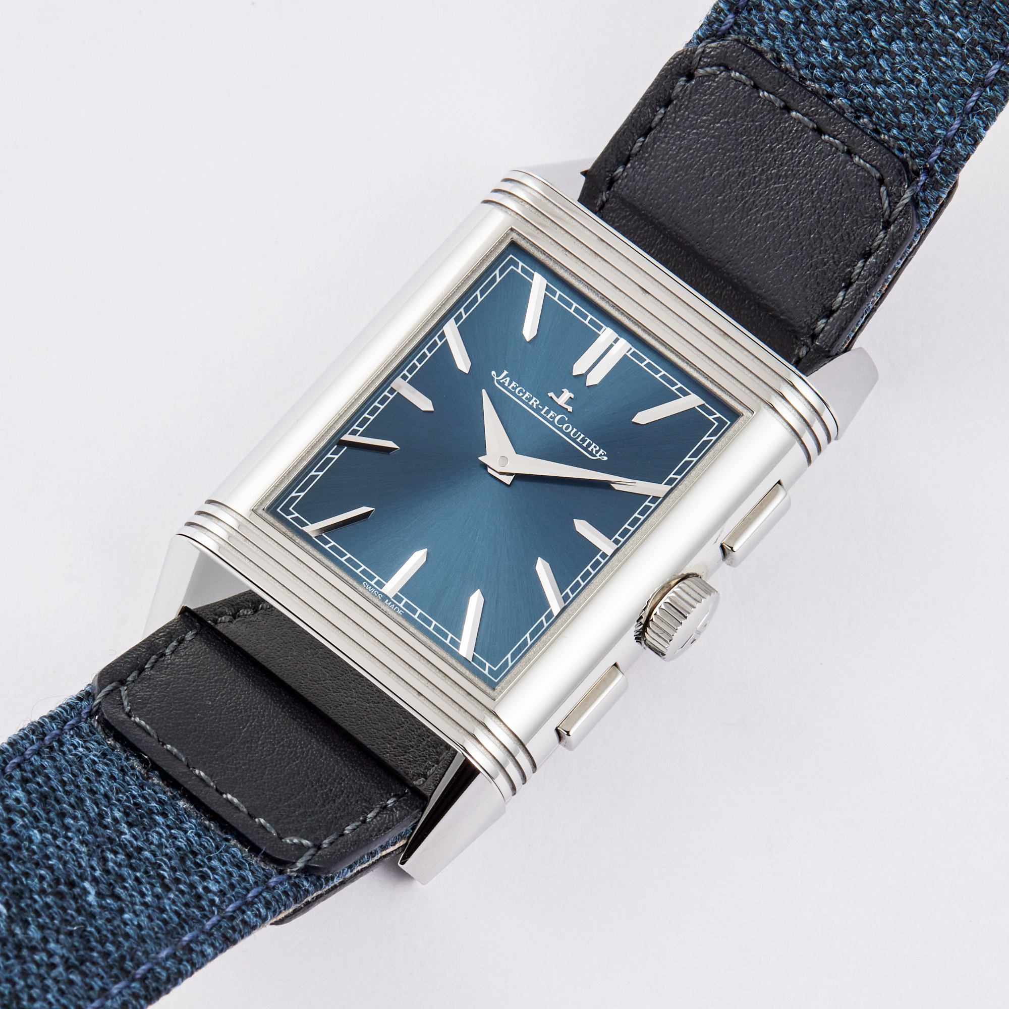 Reverso Tribute Chronograph Steel Blue Dial 29mm Product Image 1