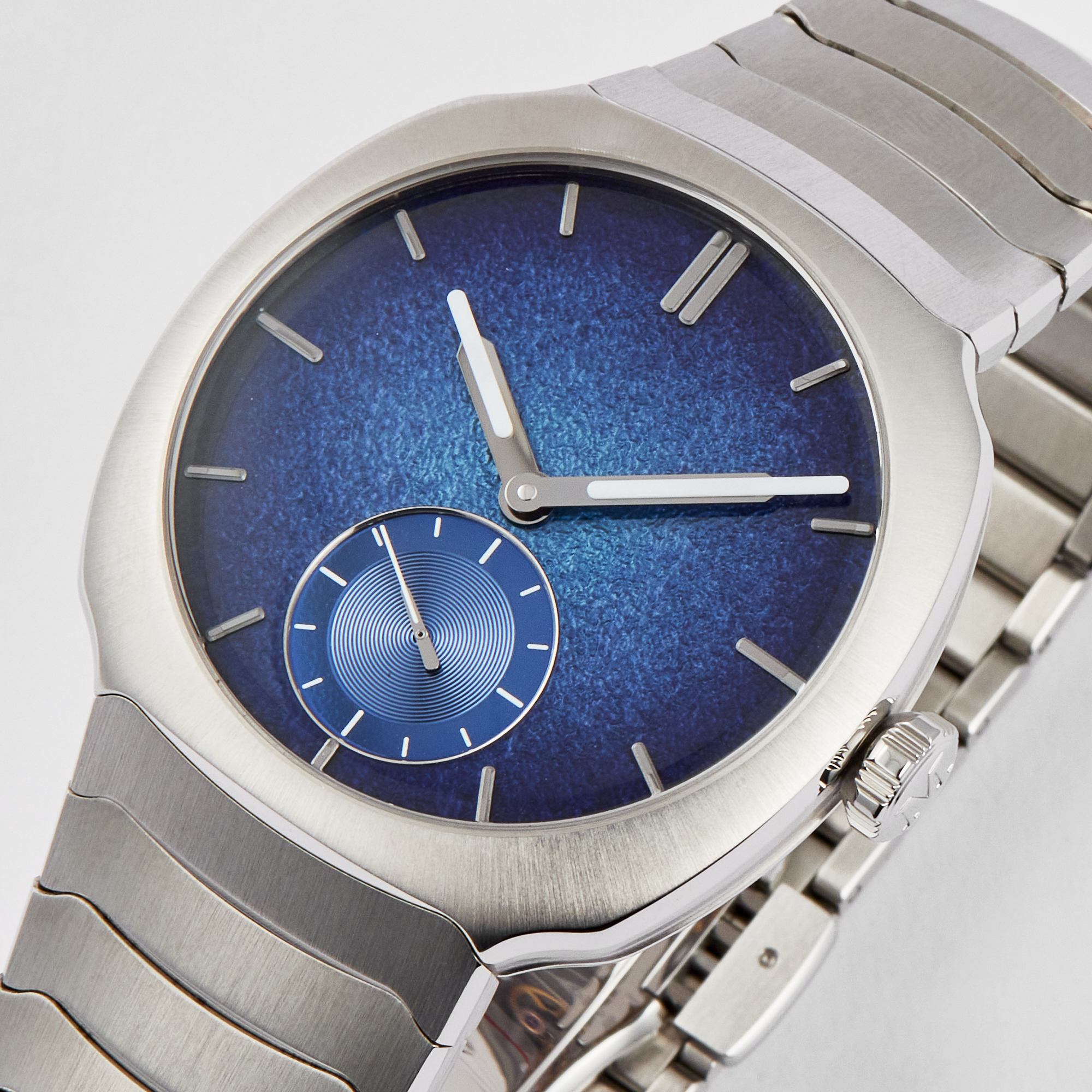 Streamliner Small Seconds Steel Blue Enamel Dial 39mm Product Image 1