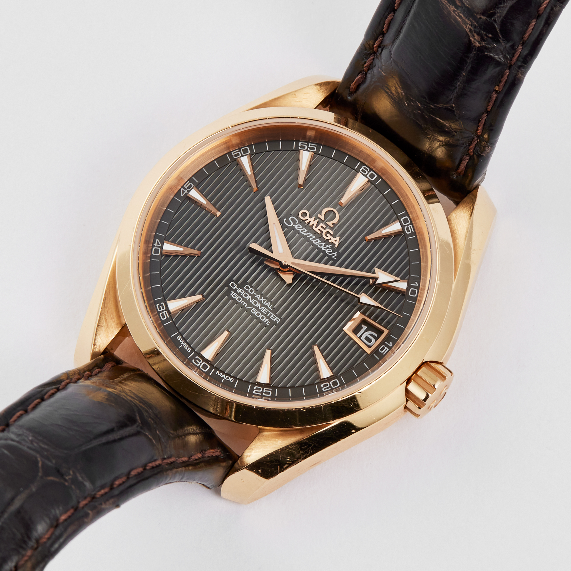 Aquaterra Rose Gold Grey Dial 38mm Product Image 1