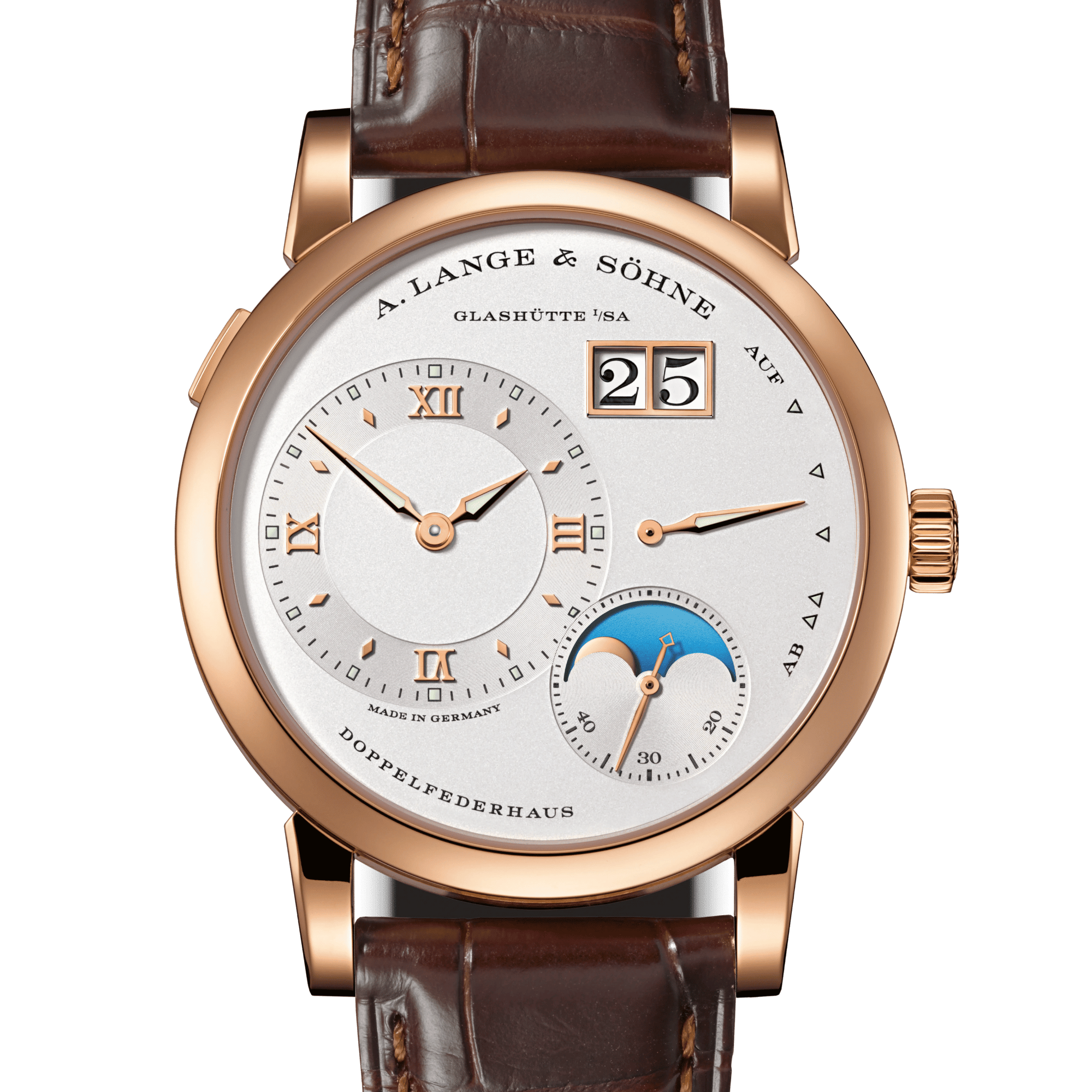 Lange 1 Moonphase Rose Gold Silver Dial 38mm Product Image 1