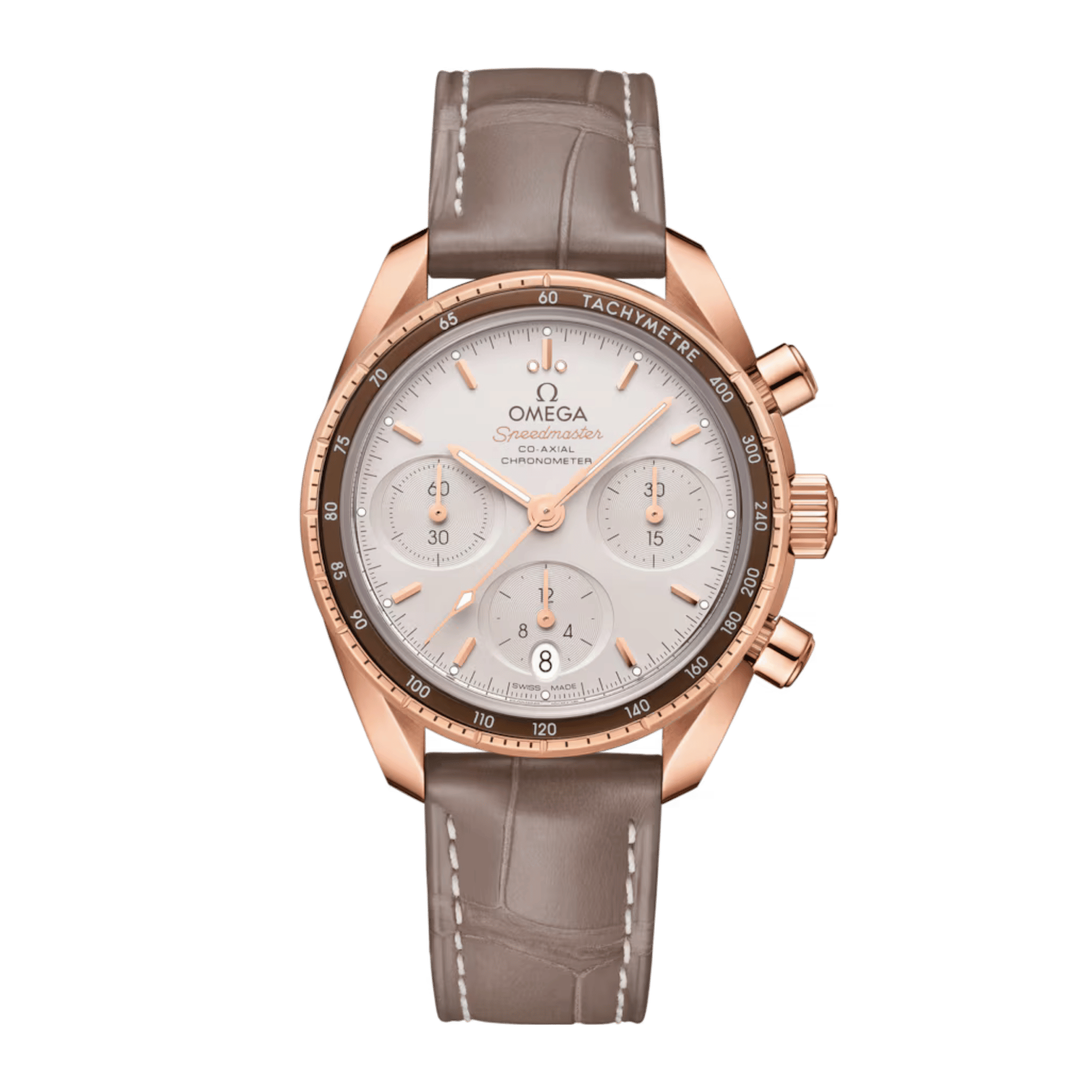 Speedmaster Rose Gold Silver Dial 38mm Product Image 1