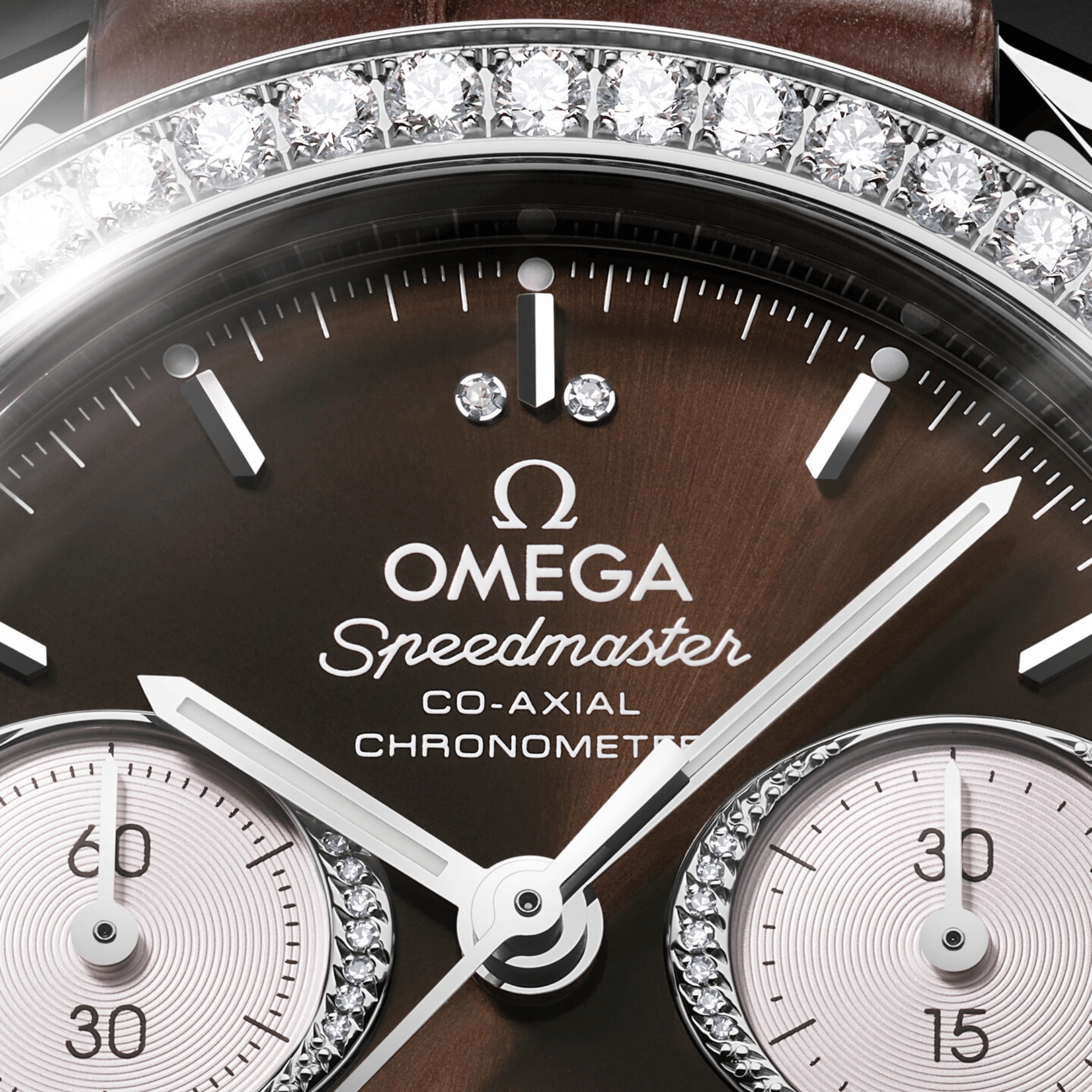 Speedmaster Steel Diamond Brown Dial 38mm Product Image 2